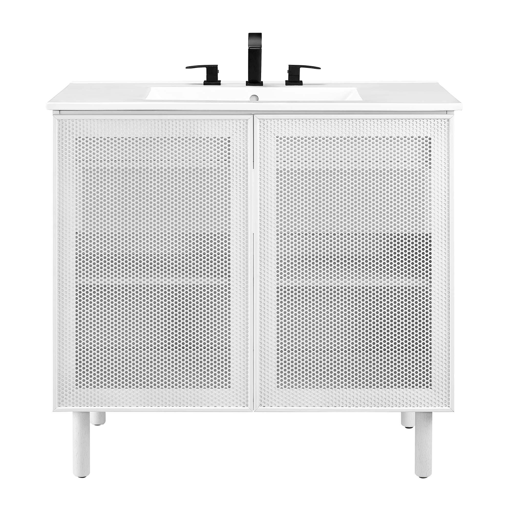Modway Calla 36" Bathroom Vanity, White, large