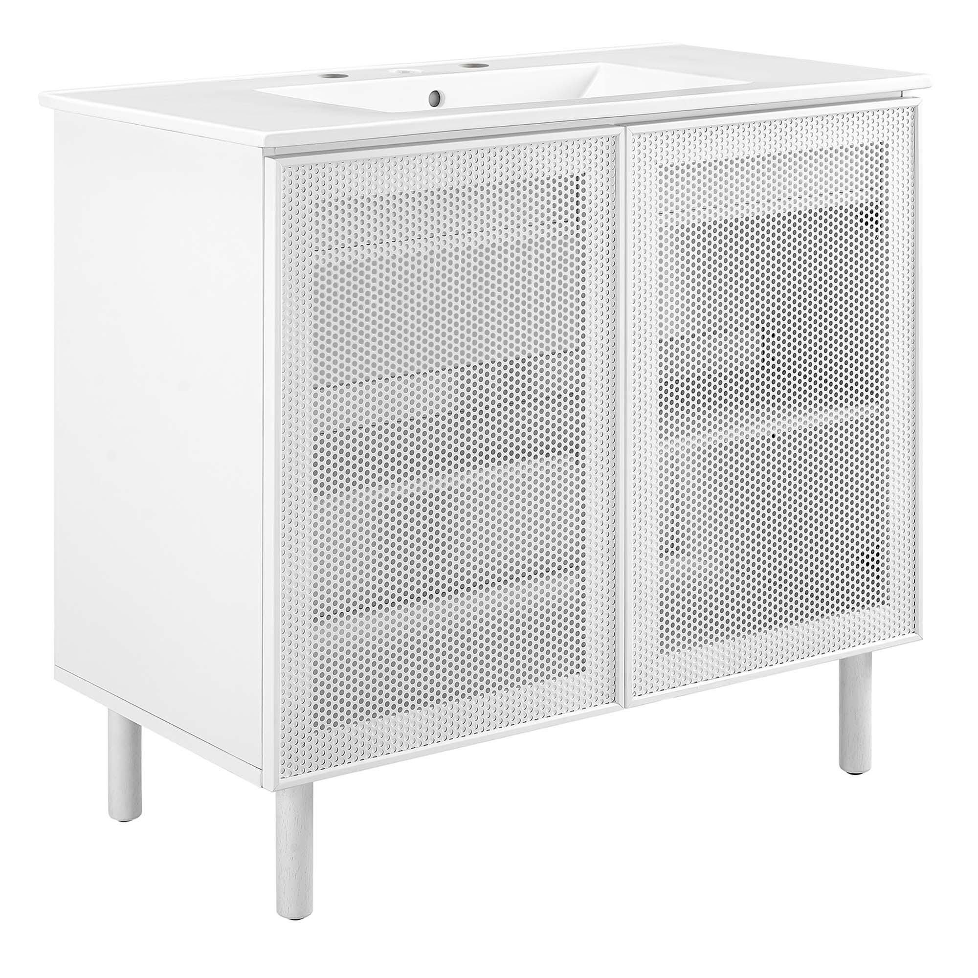 Modway Calla 36" Bathroom Vanity, White, large