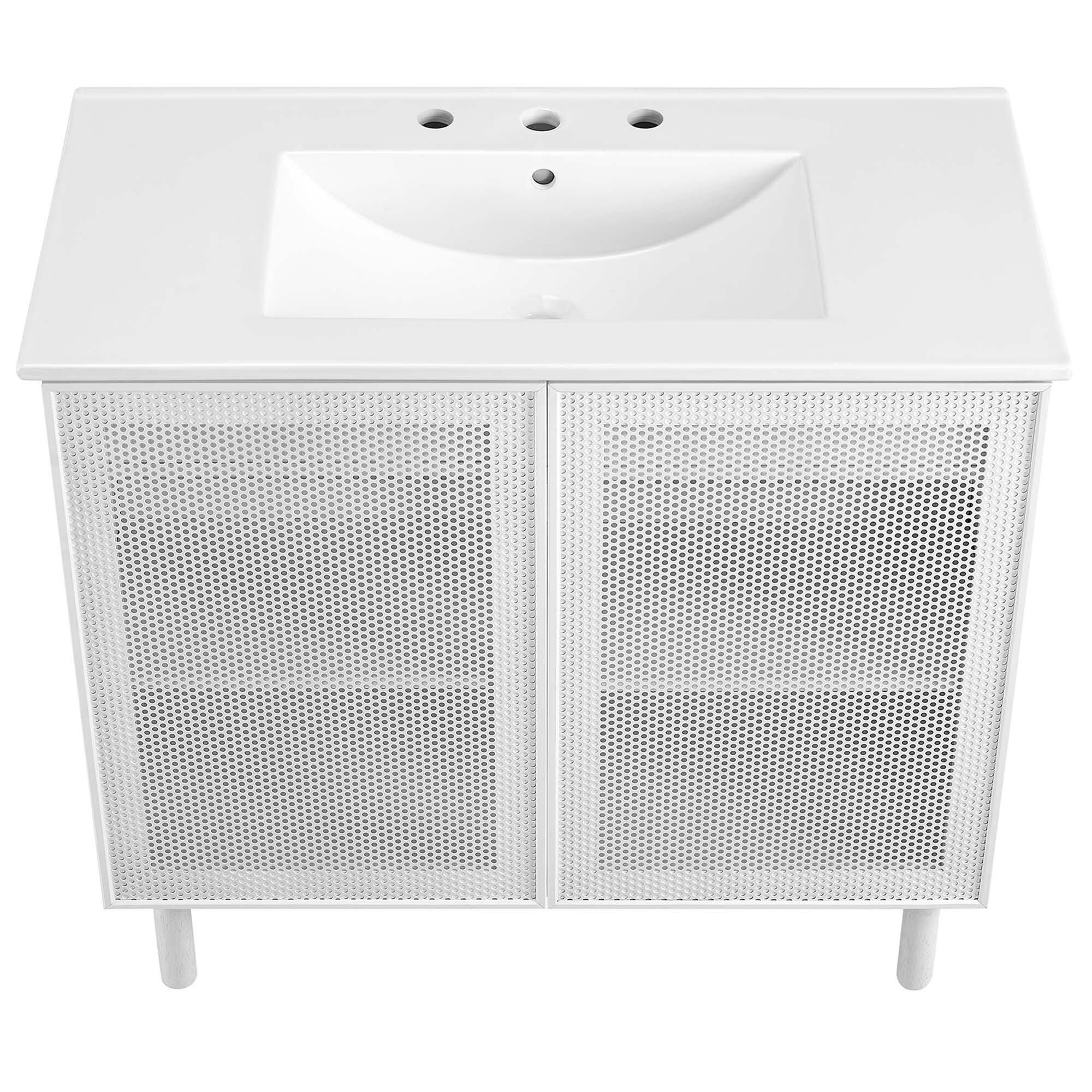 Modway Calla 36" Bathroom Vanity, White, large