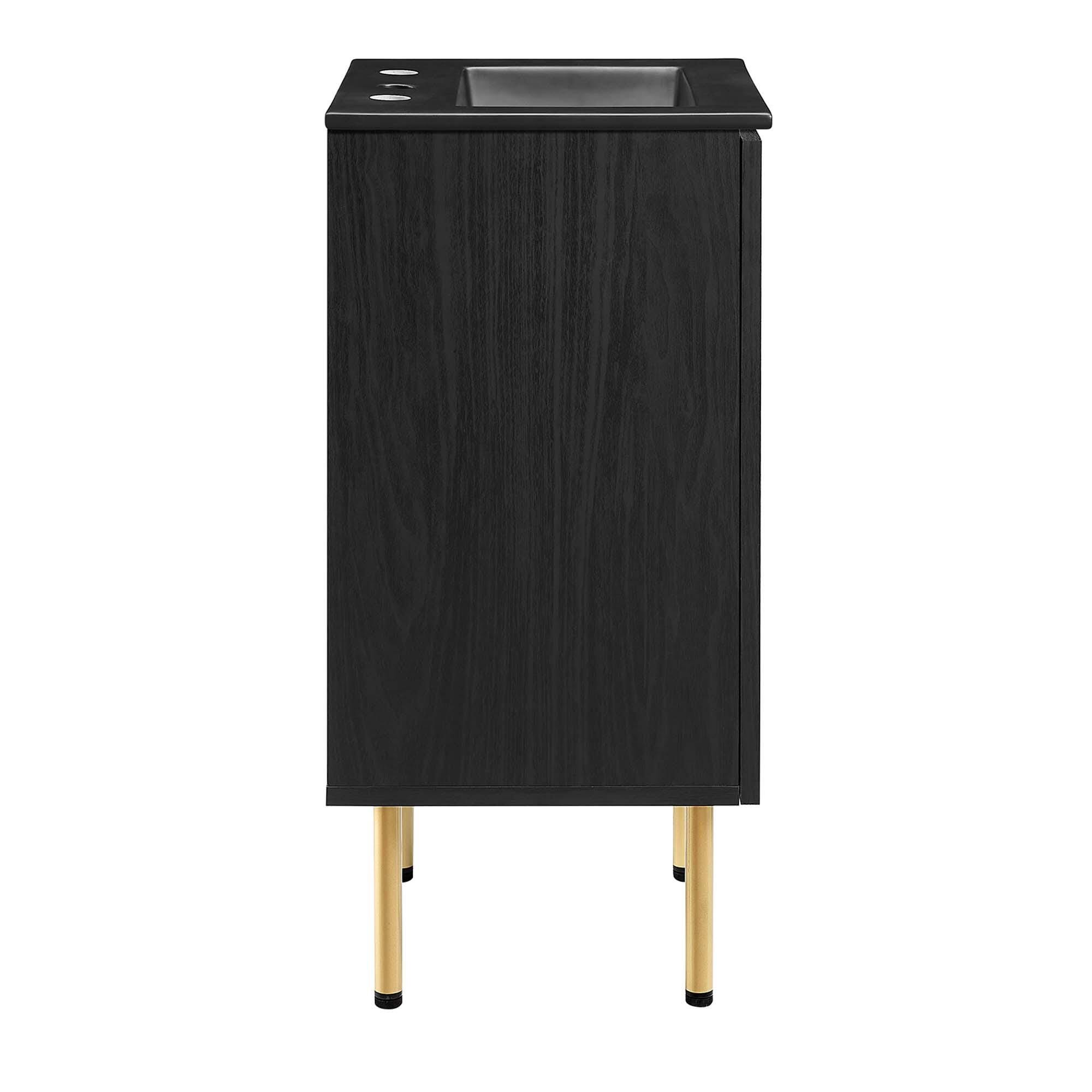 Modway Chaucer 18" Bathroom Vanity, Black, large