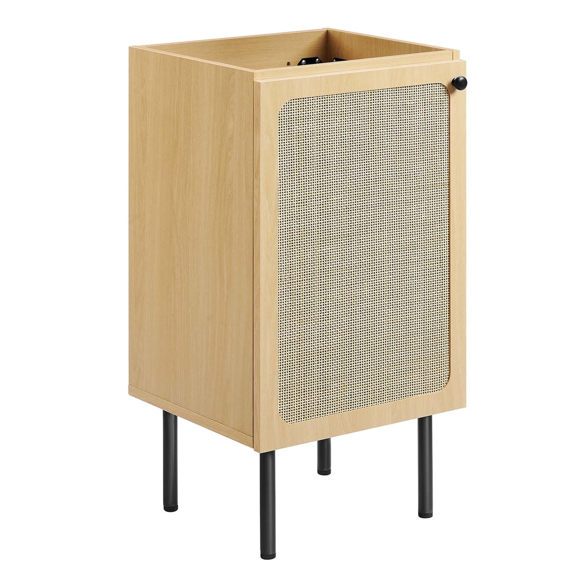 Modway Chaucer 18" Bathroom Vanity, Oak/Black, large