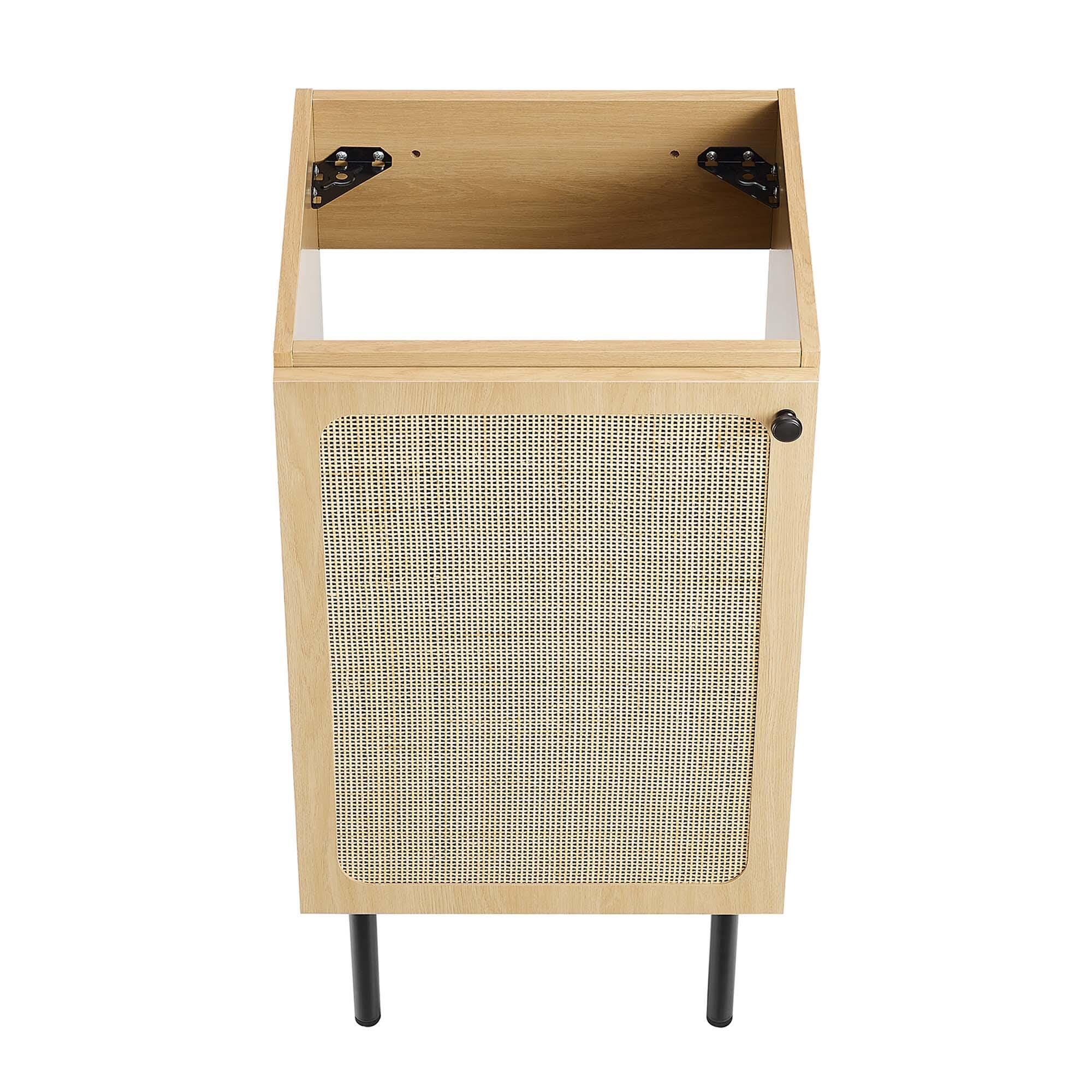 Modway Chaucer 18" Bathroom Vanity, Oak/Black, large