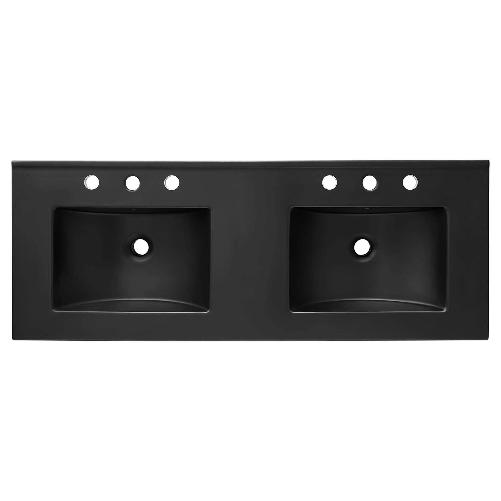 Modway Chaucer 48" Double Sink Bathroom Vanity, Black, large