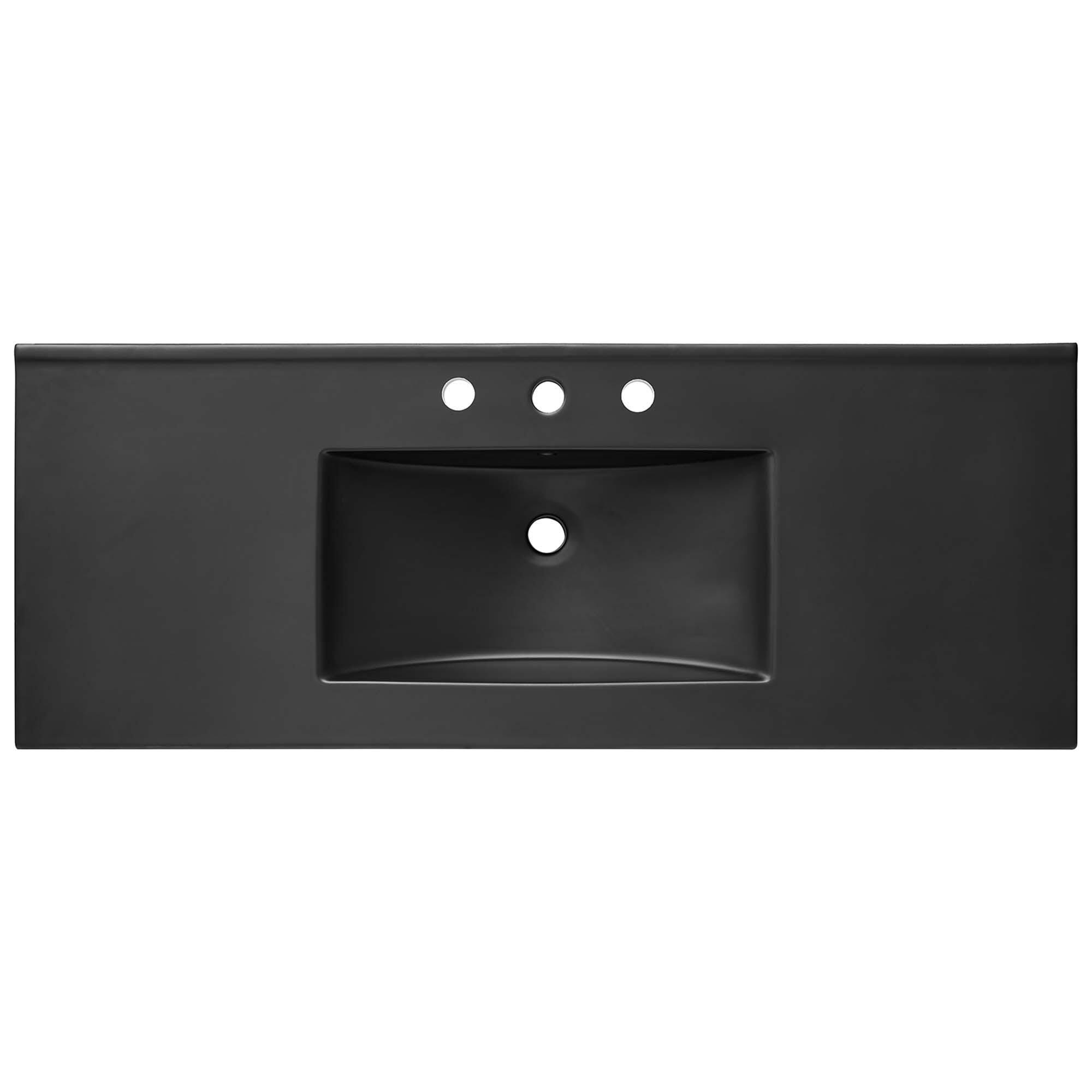 Modway Chaucer 48" Single Sink Bathroom Vanity, Black, large