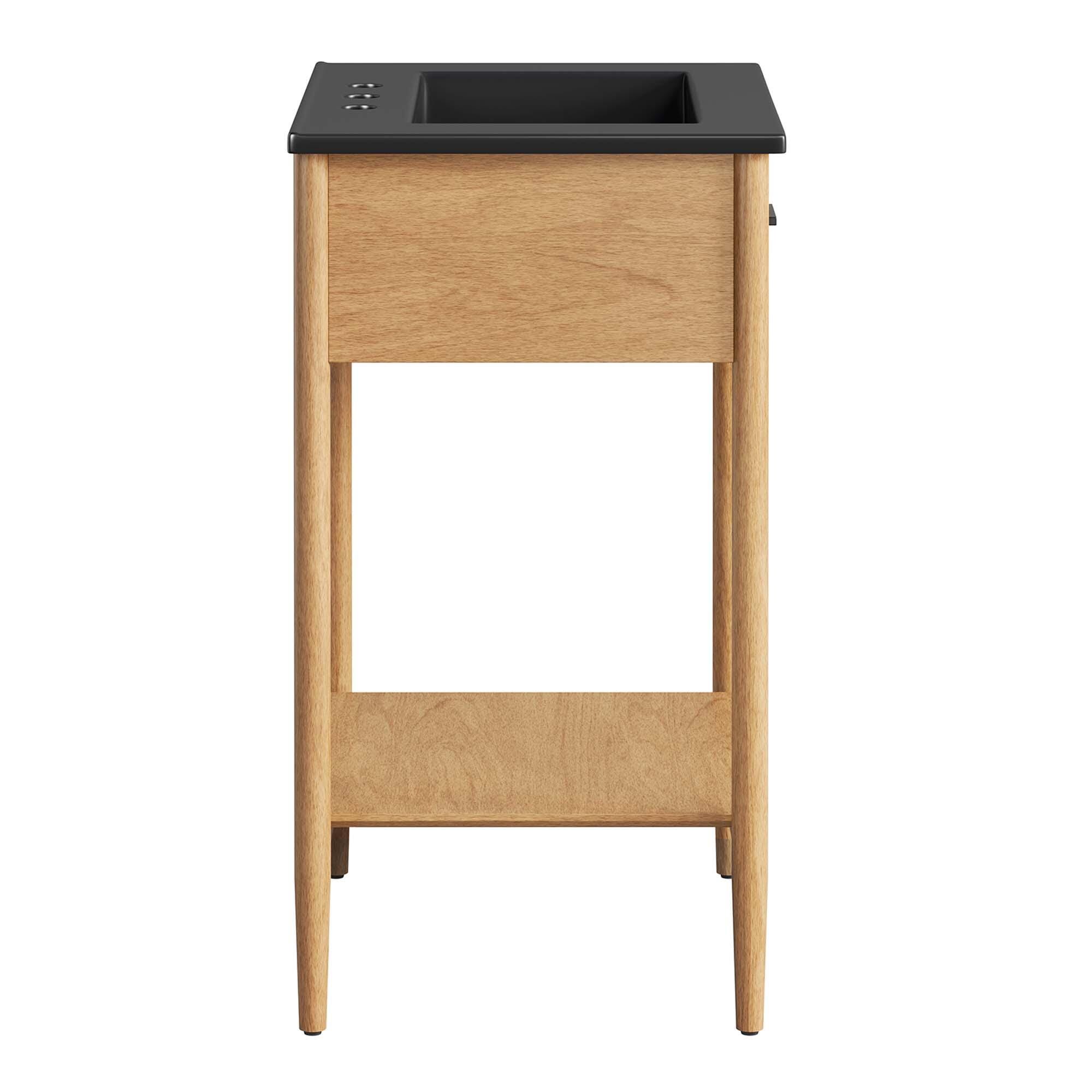 Modway Zaire 24" Bathroom Vanity, Natural/Black, large
