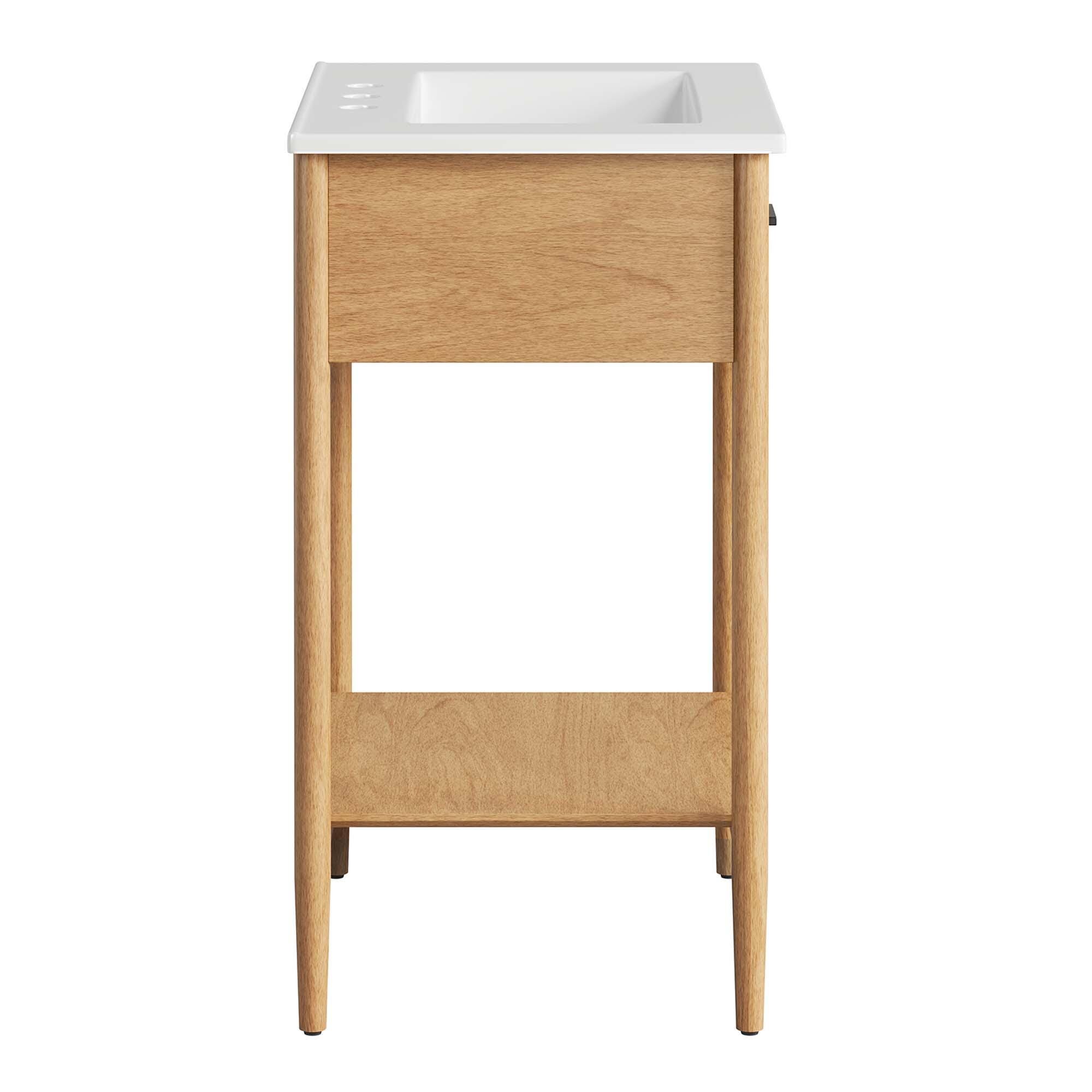 Modway Zaire 24" Bathroom Vanity, Natural/White, large