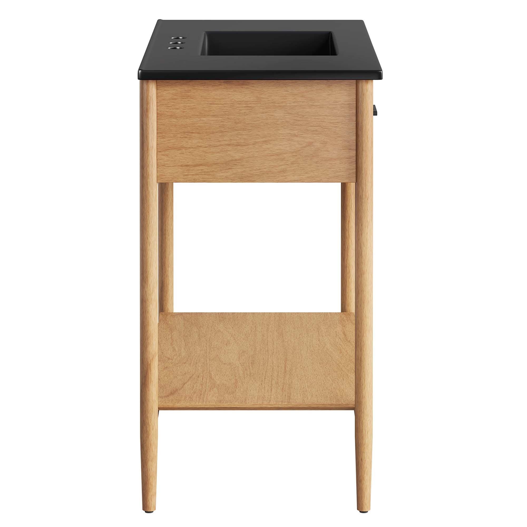 Modway Zaire 36" Bathroom Vanity, Natural/Black, large