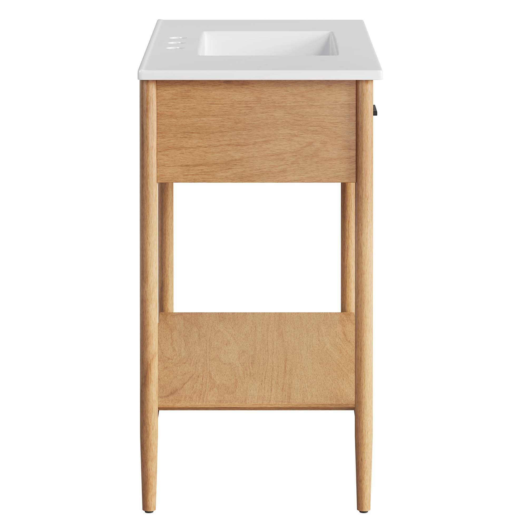 Modway Zaire 36" Bathroom Vanity, Natural/White, large