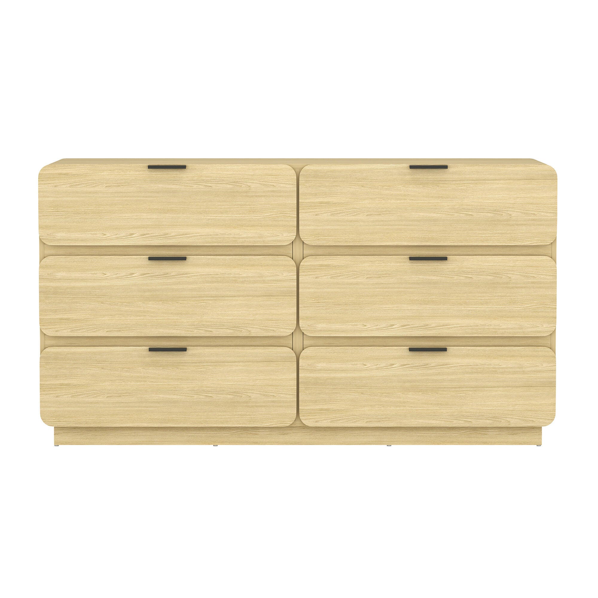 Manhattan Comfort Chrystie 6 Drawer Dresser, Natural, large