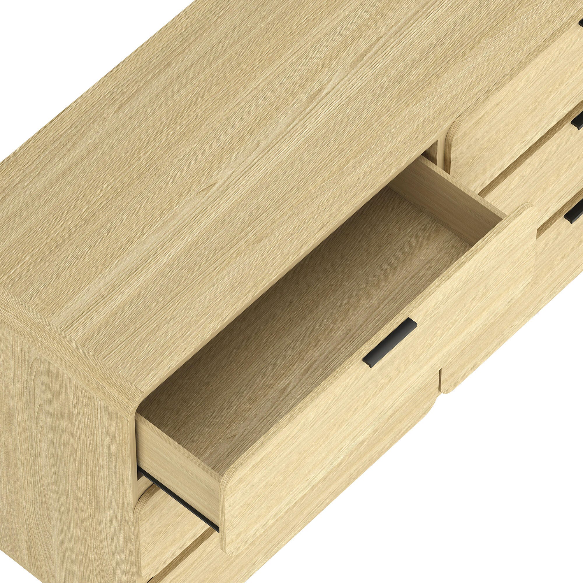 Manhattan Comfort Chrystie 6 Drawer Dresser, Natural, large