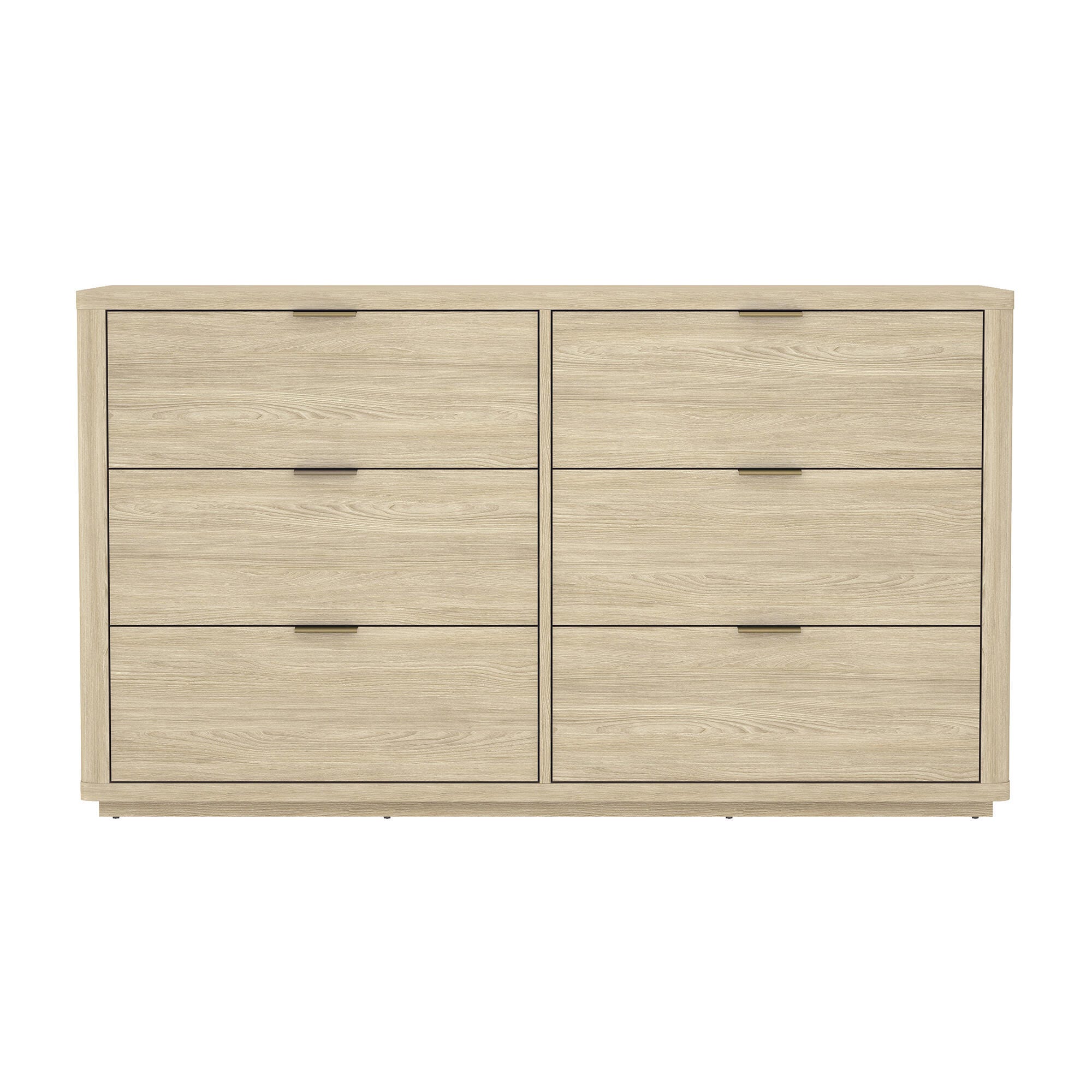 Manhattan Comfort Evalyn 6 Drawer Dresser, Natural, large