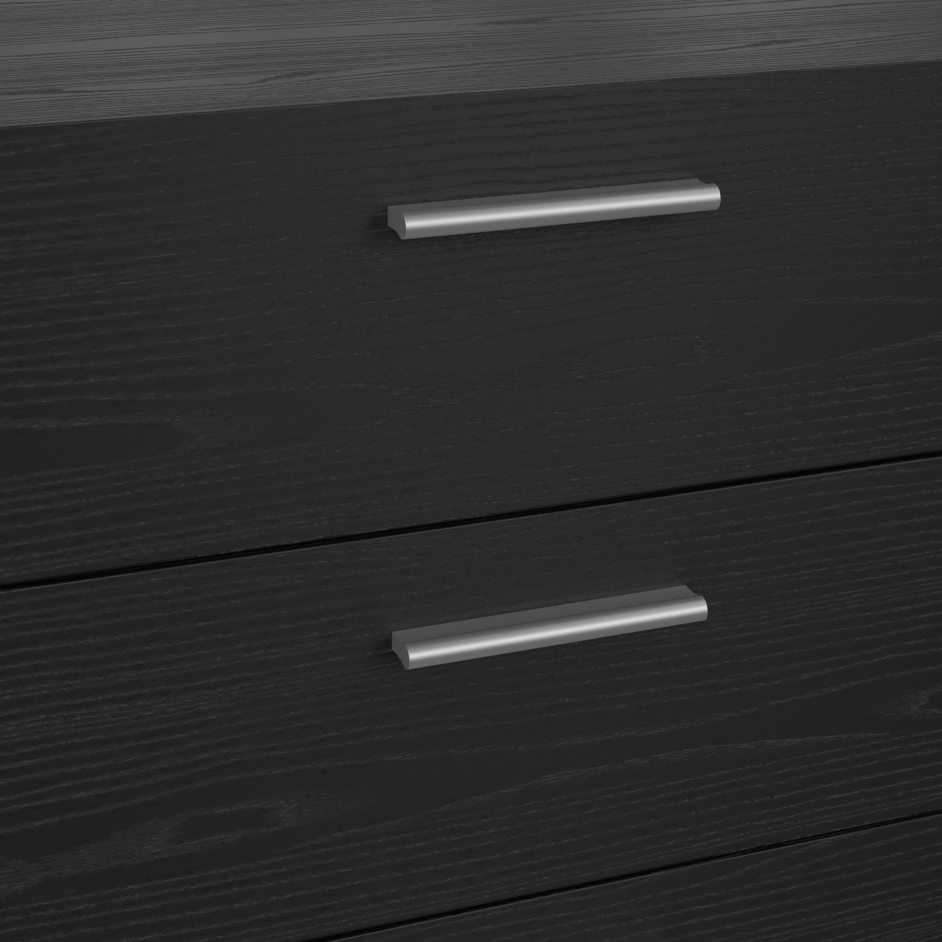 Tvilum Austin 55" 8 Drawer Double Dresser, Black Woodgrain, large