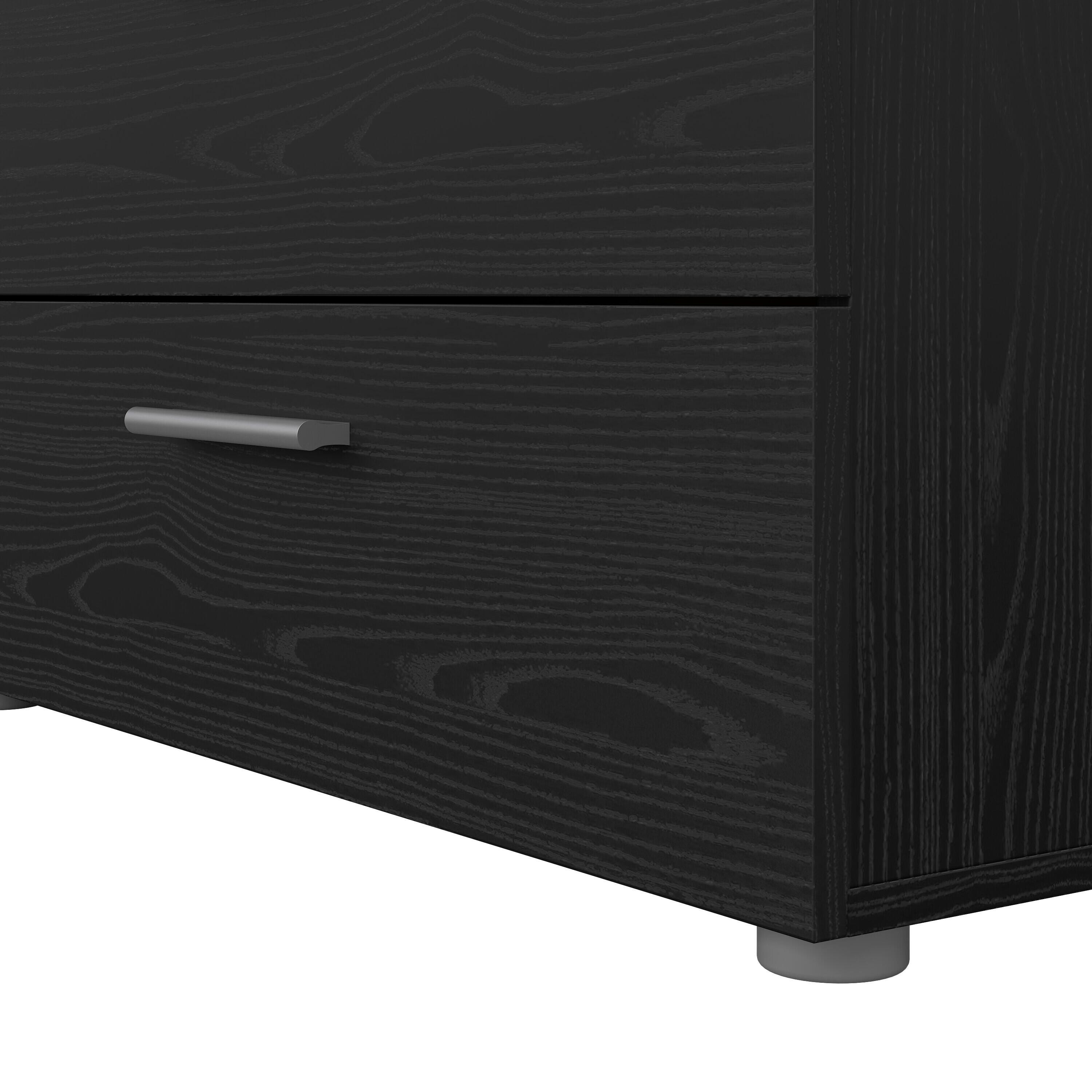 Tvilum Austin 55" 8 Drawer Double Dresser, Black Woodgrain, large