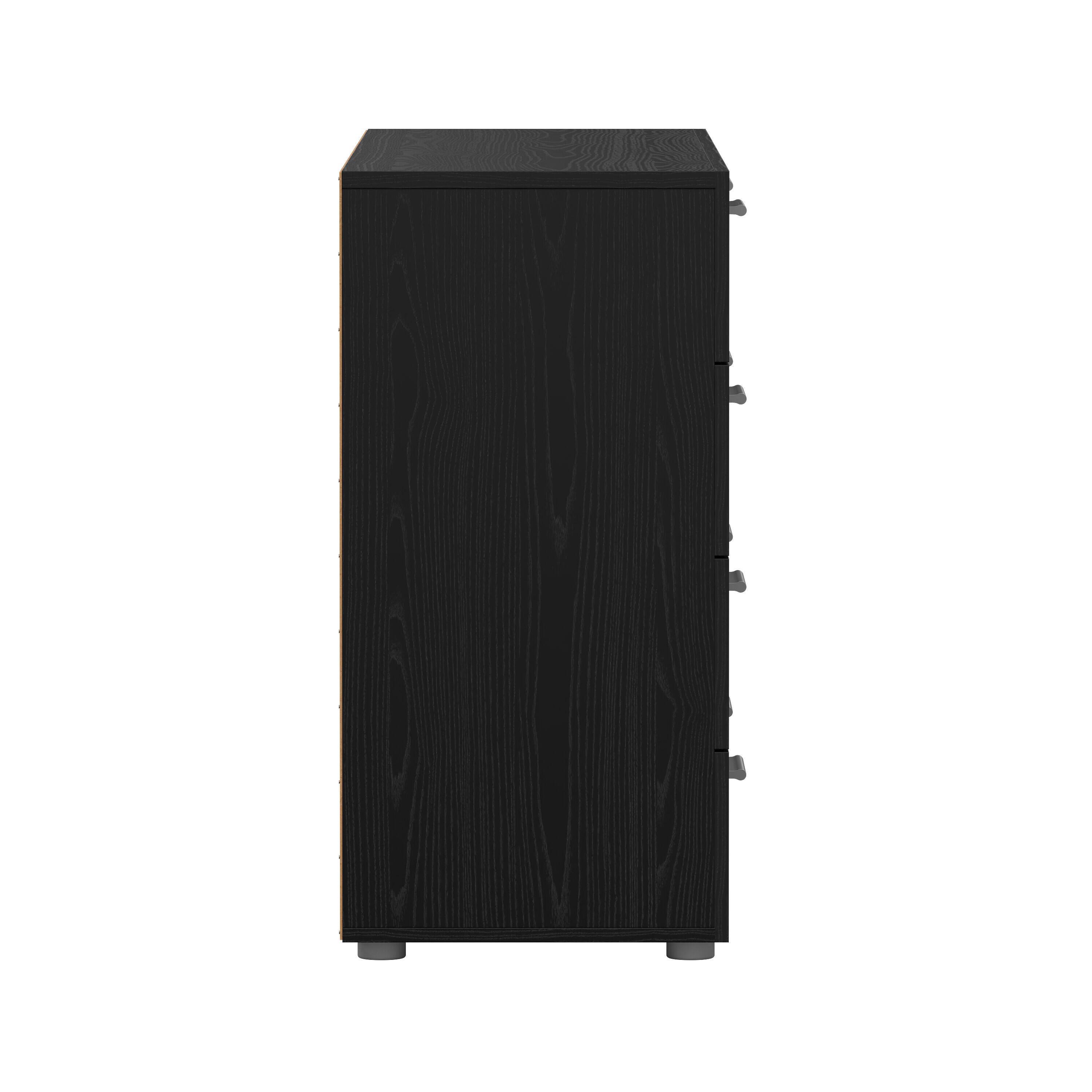 Tvilum Austin 55" 8 Drawer Double Dresser, Black Woodgrain, large
