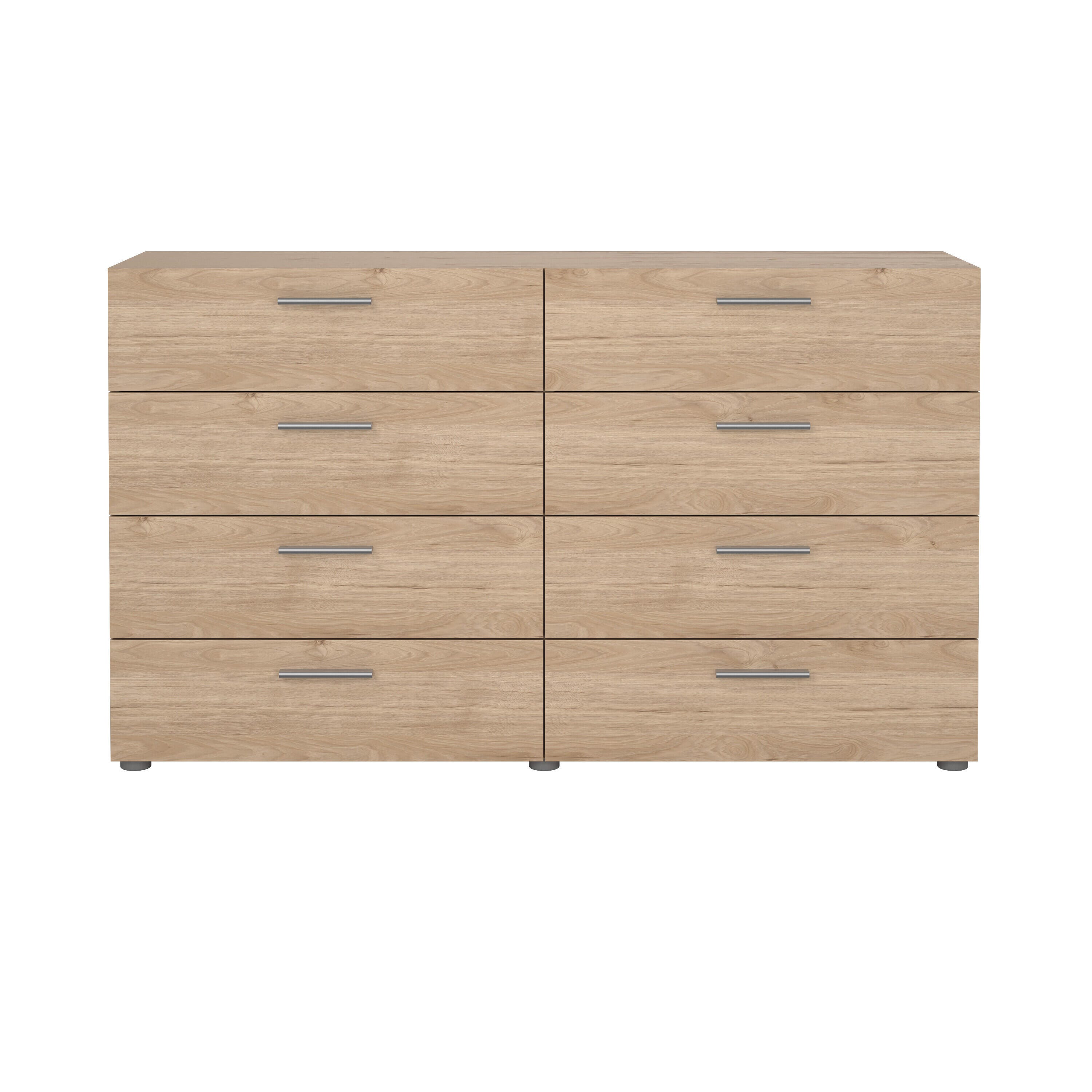 Tvilum Austin 55" 8 Drawer Double Dresser, Jackson Hickory, large