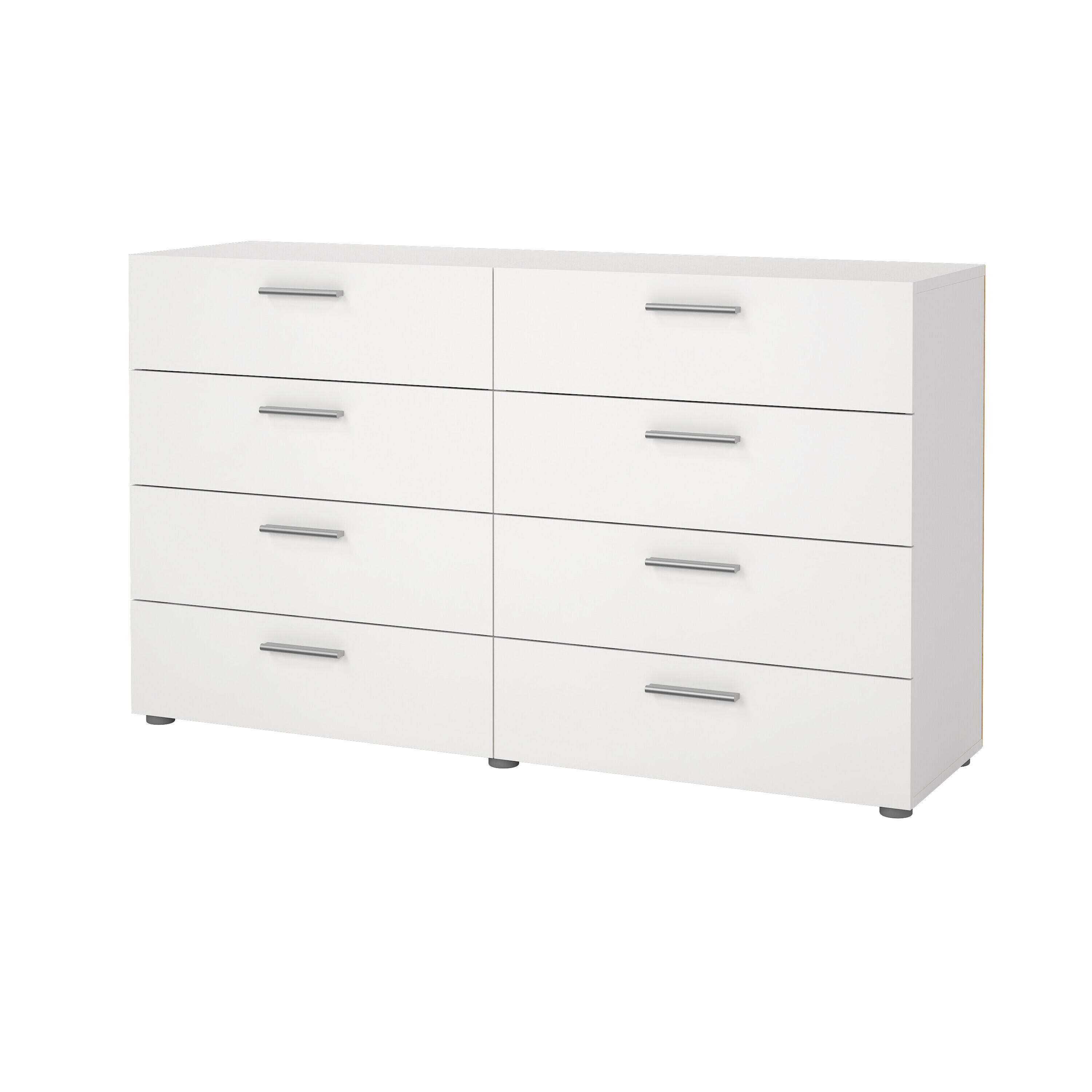 Tvilum Austin 55" 8 Drawer Double Dresser, White, large