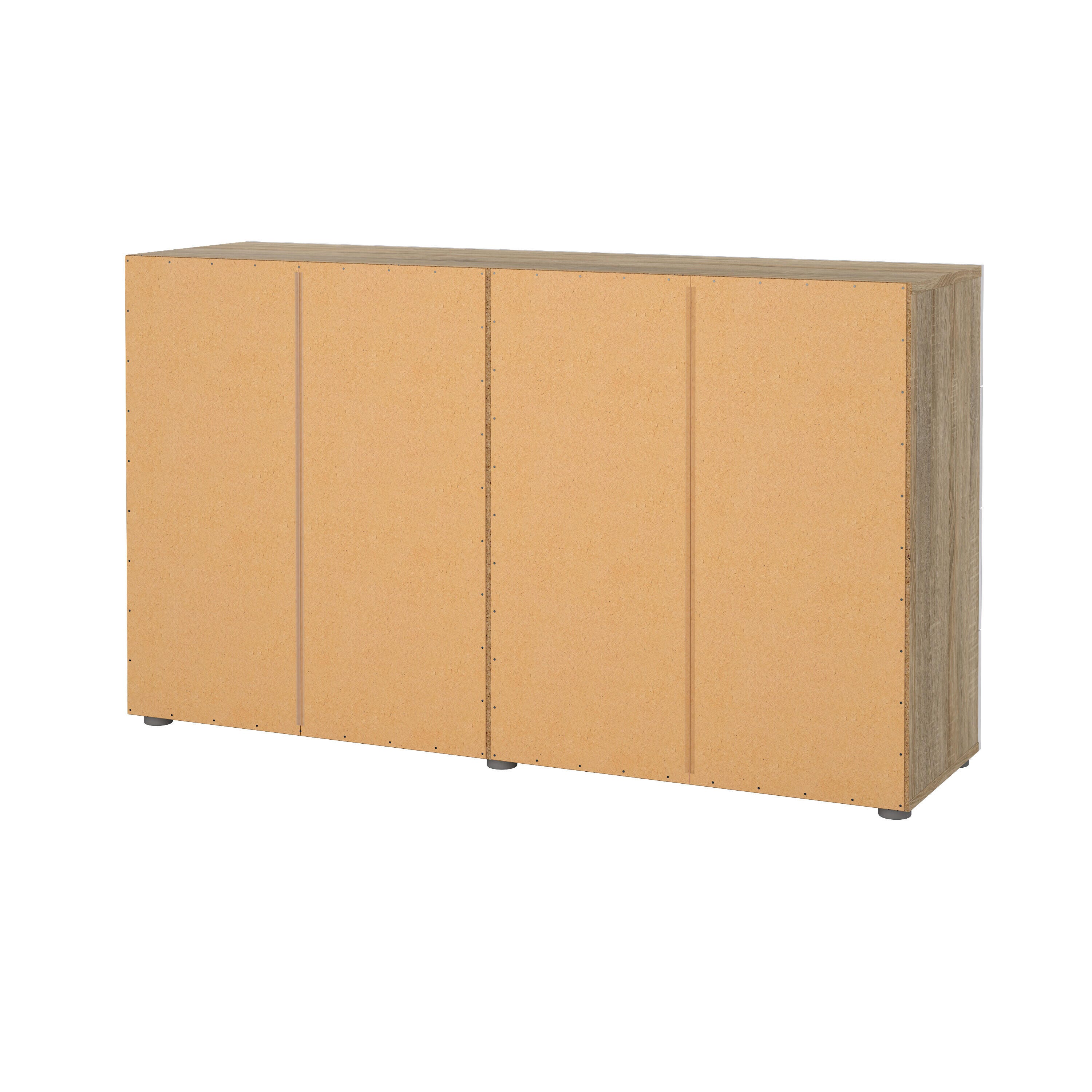 Tvilum Austin 55" 8 Drawer Double Dresser, Oak/White, large