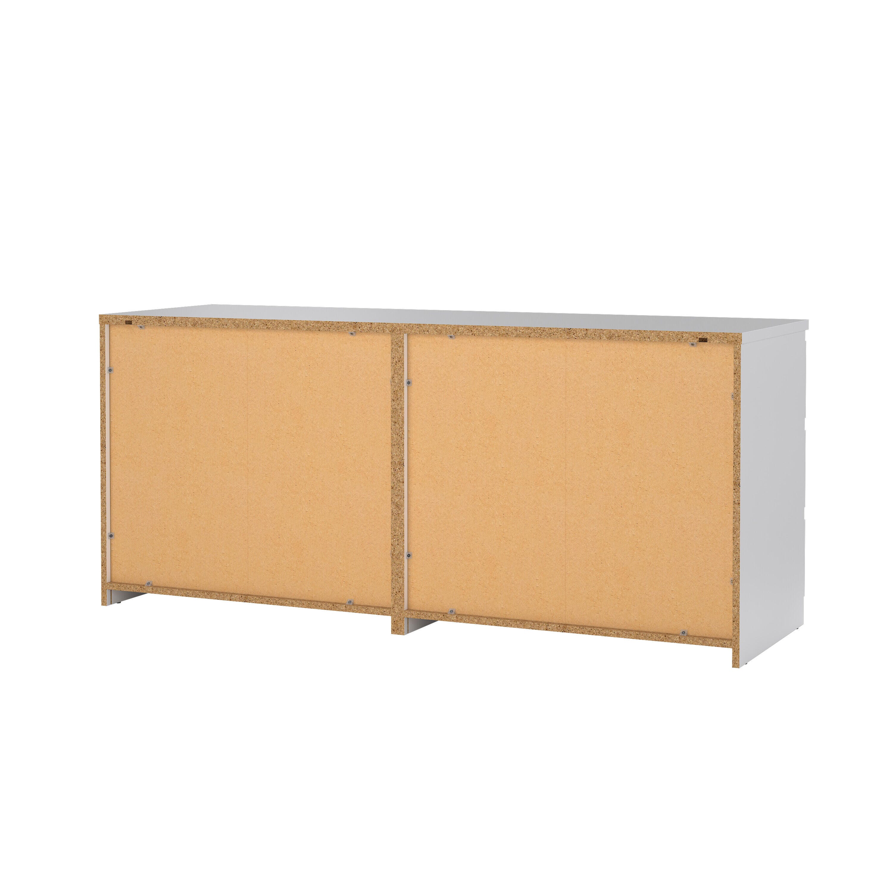 Tvilum Scottsdale 61" 6 Drawer Double Dresser, White, large