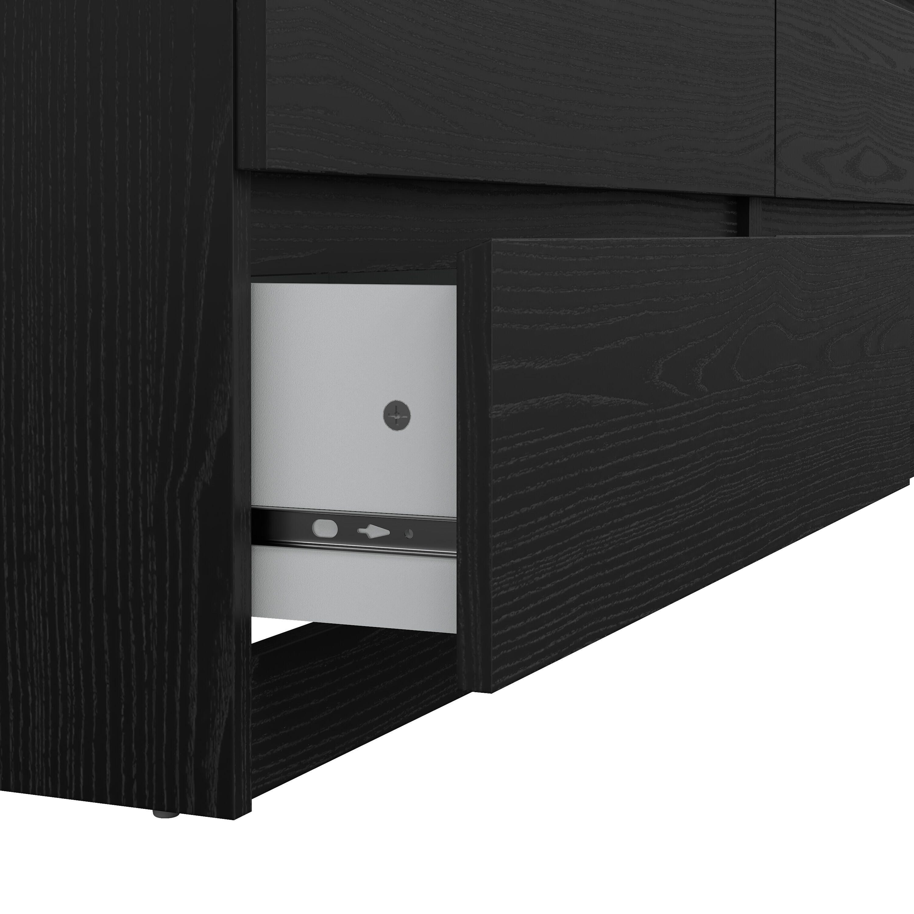 Tvilum Scottsdale 61" 6 Drawer Double Dresser, Black Woodgrain, large