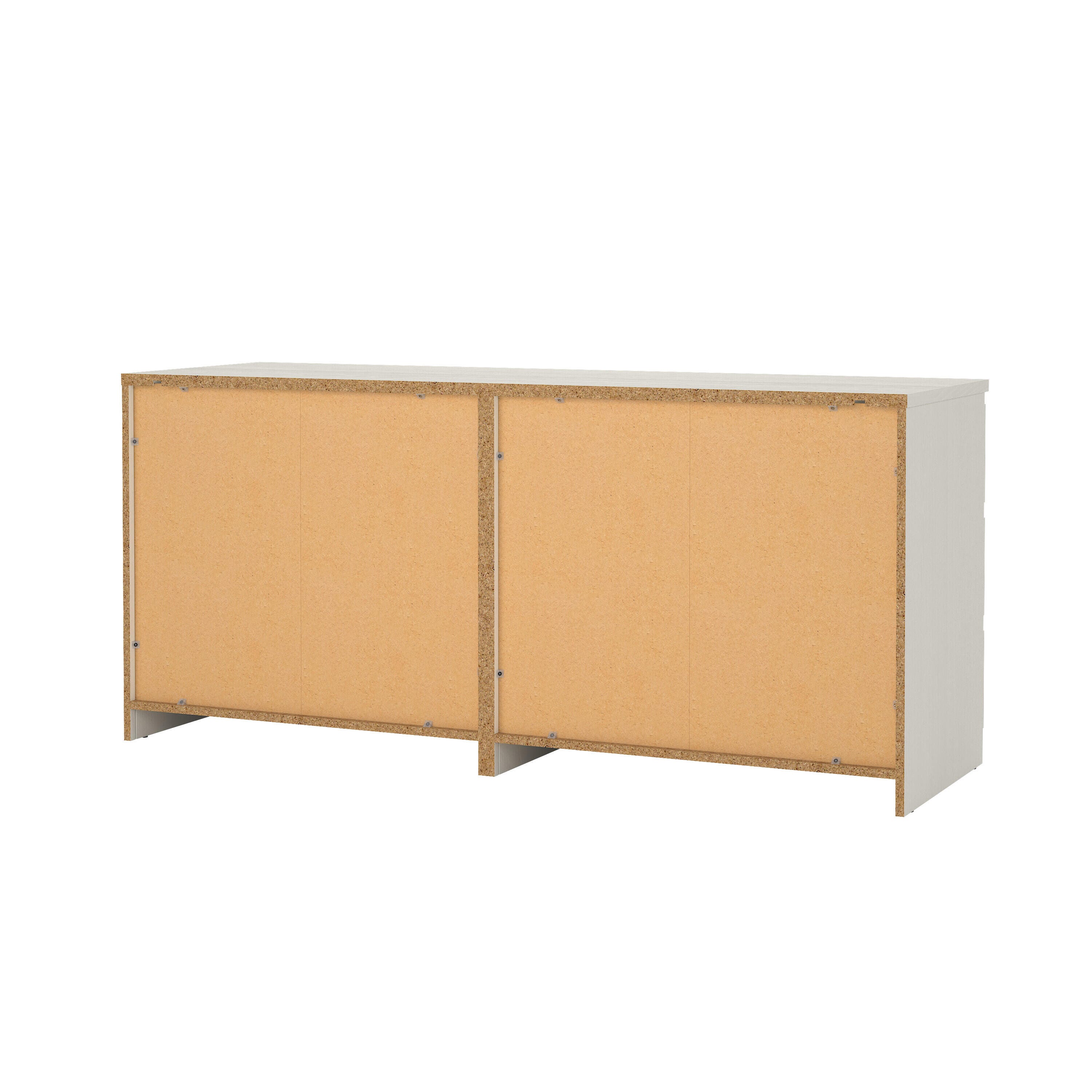 Tvilum Scottsdale 61" 6 Drawer Double Dresser, White Woodgrain, large