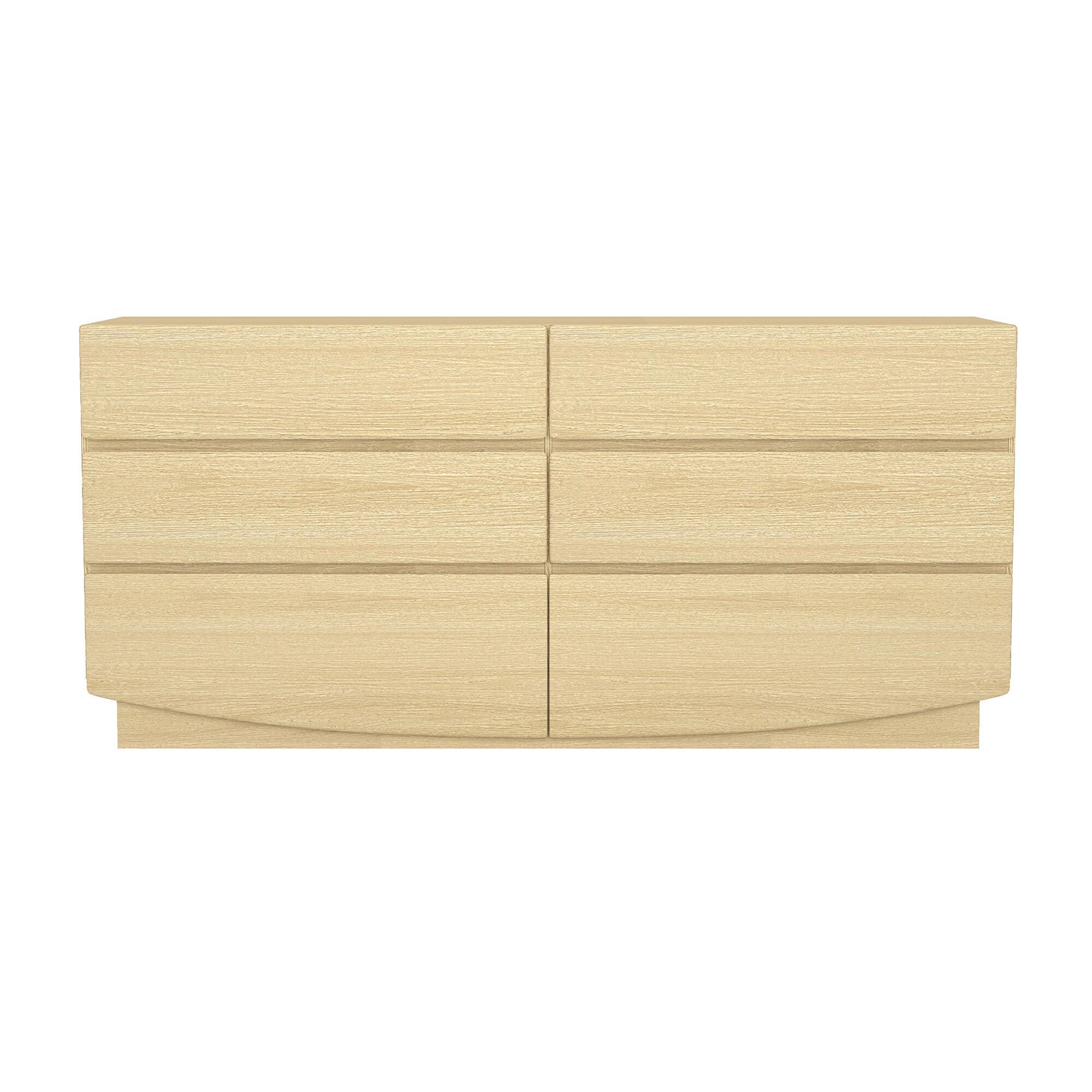 Manhattan Comfort Ardea 6 Drawer Double Dresser, Natural Oak, large