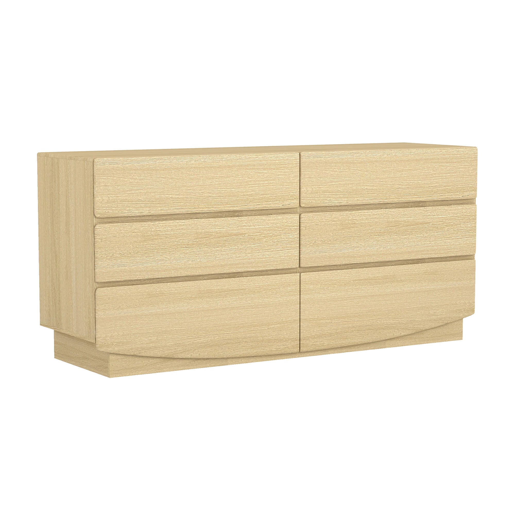 Manhattan Comfort Ardea 6 Drawer Double Dresser, Natural Oak, large