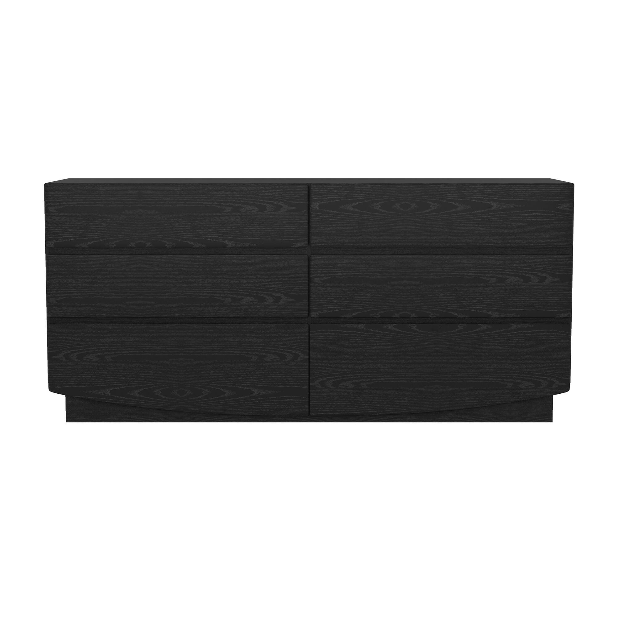 Manhattan Comfort Ardea 6 Drawer Double Dresser, Black, large