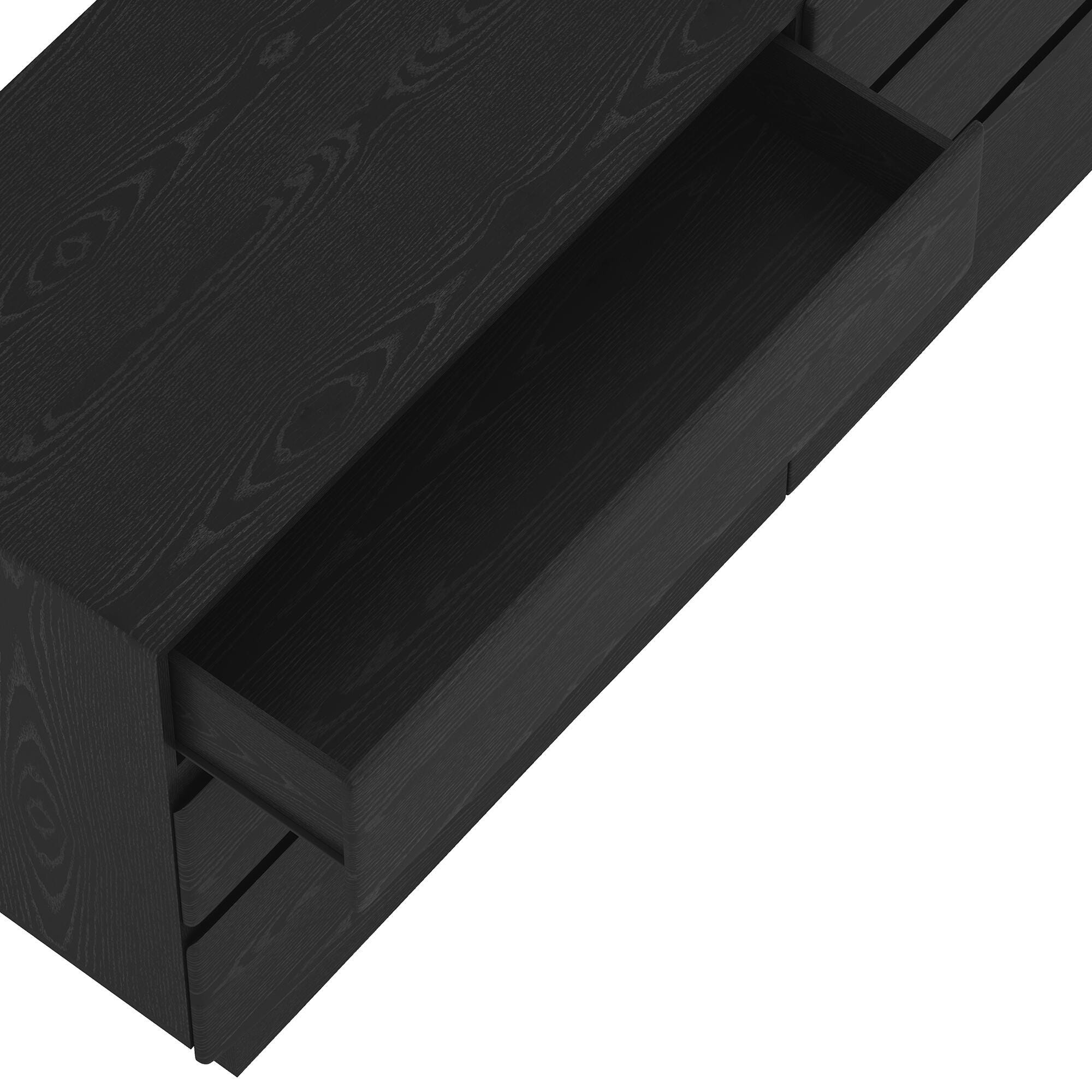 Manhattan Comfort Ardea 6 Drawer Double Dresser, Black, large