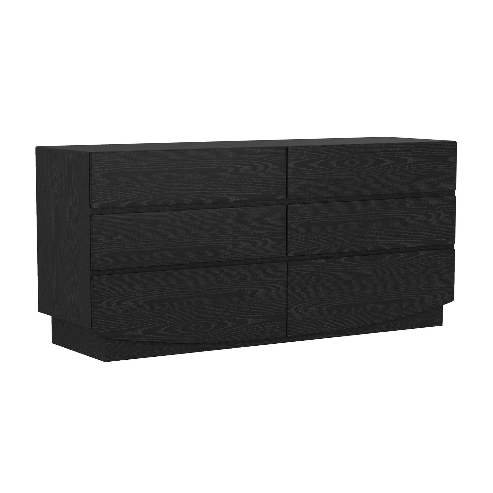 Manhattan Comfort Ardea 6 Drawer Double Dresser, Black, large