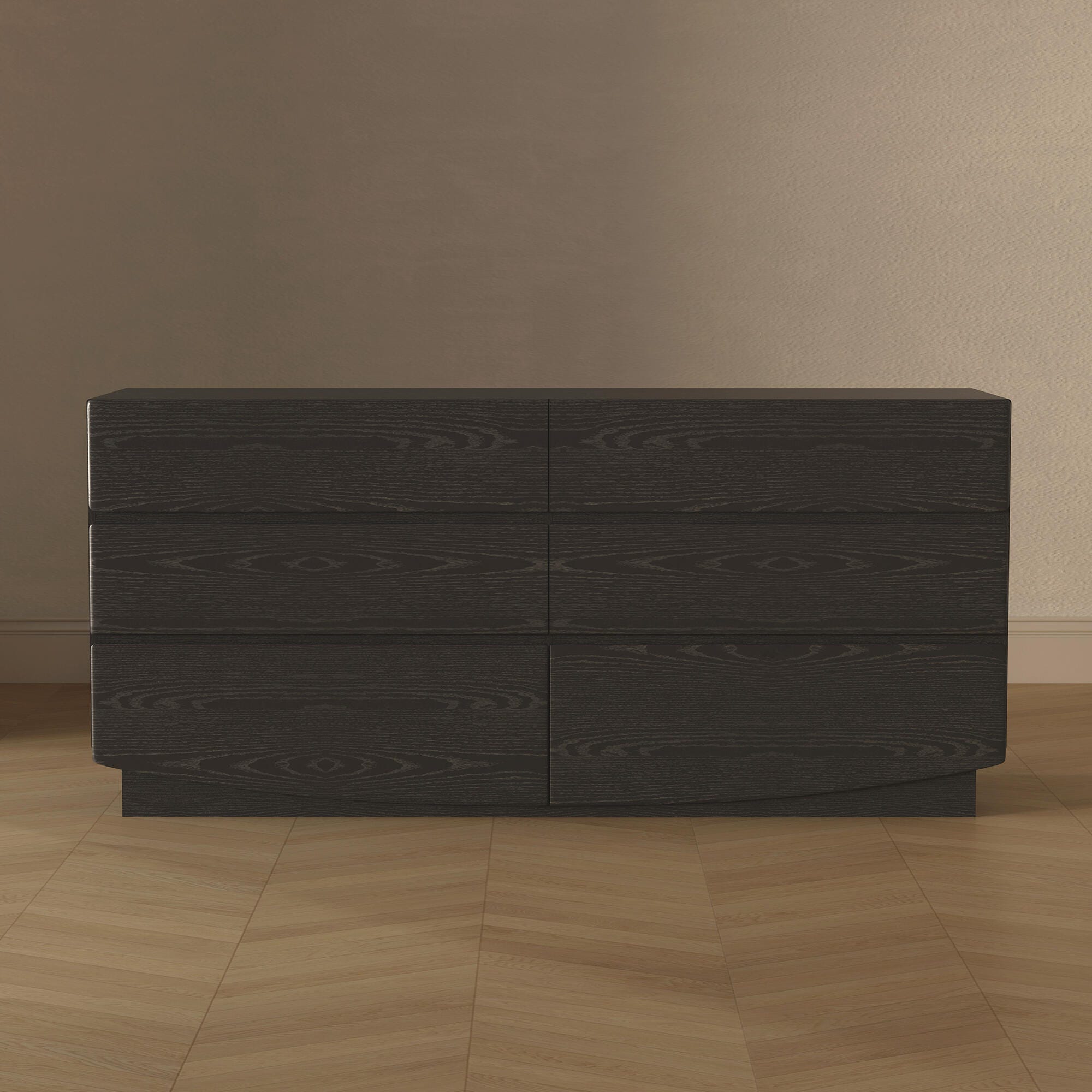Manhattan Comfort Ardea 6 Drawer Double Dresser, Black, large