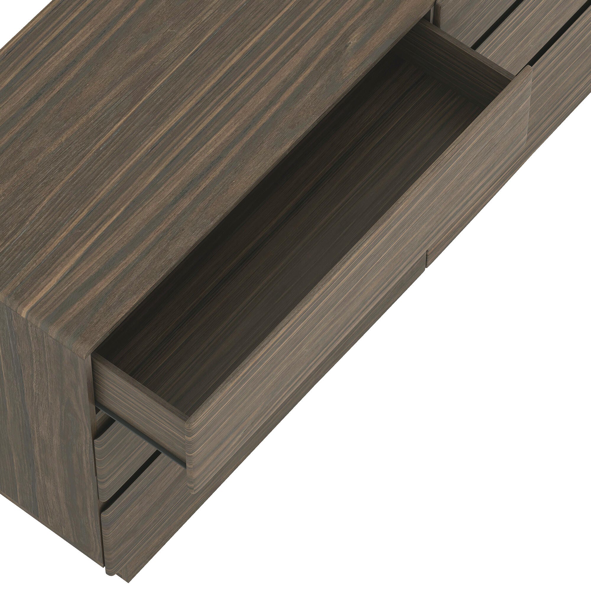 Manhattan Comfort Ardea 6 Drawer Double Dresser, Walnut, large