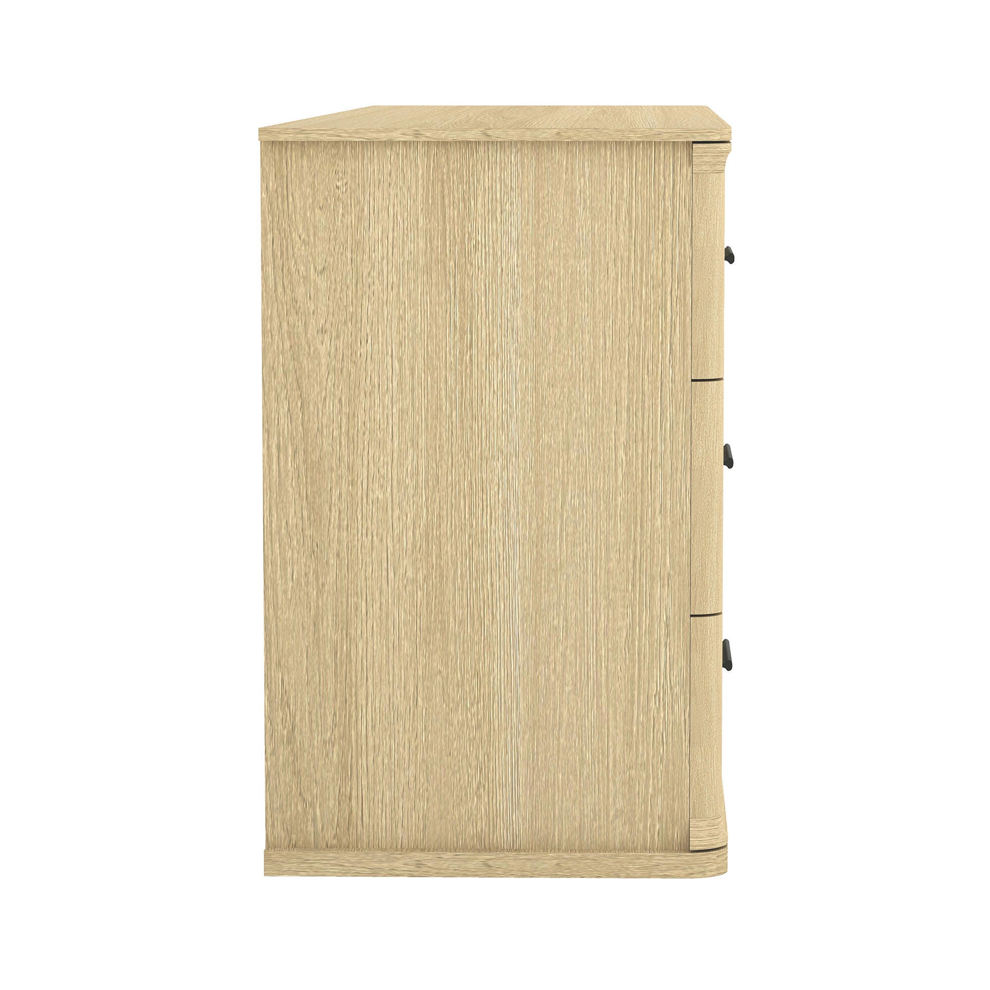 Manhattan Comfort Clifford 6 Drawer Double Dresser, Natural Oak/Black, large