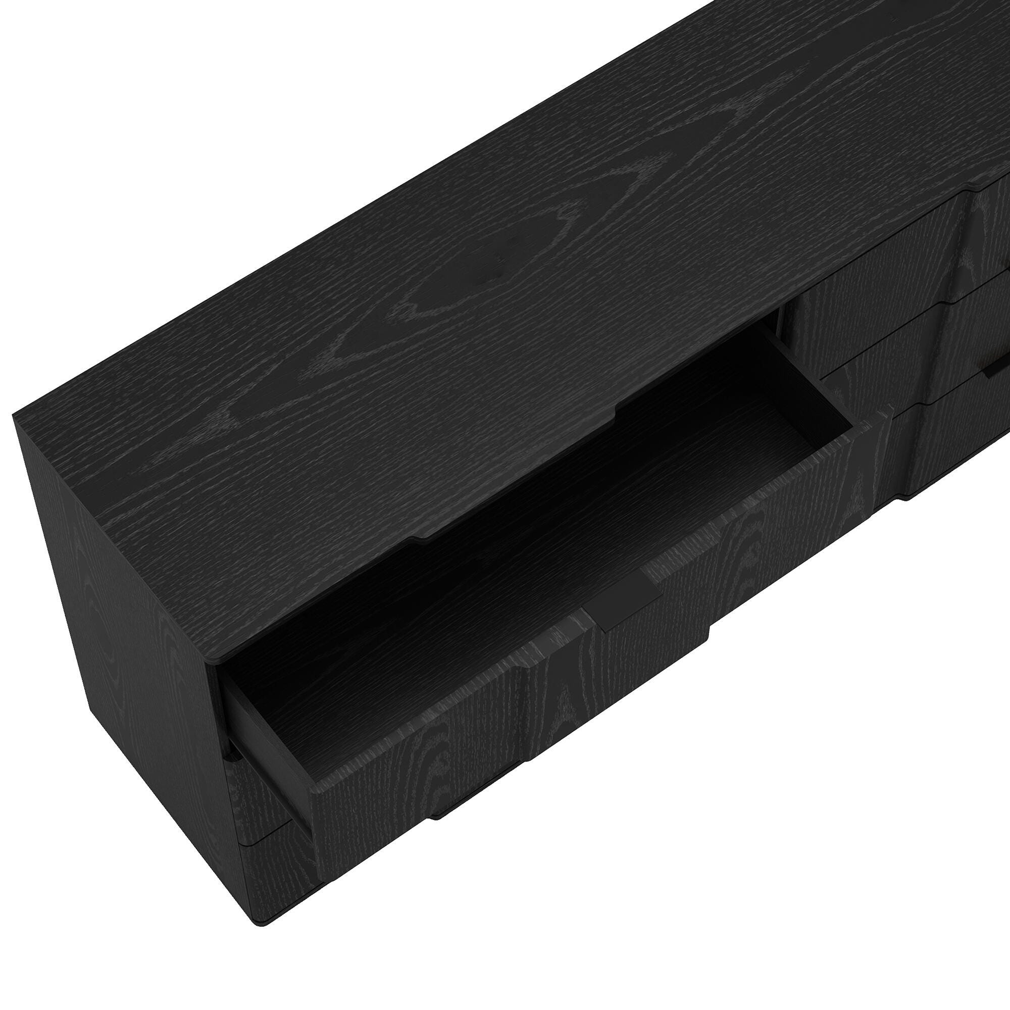 Manhattan Comfort Clive 6 Drawer Double Dresser, Black, large