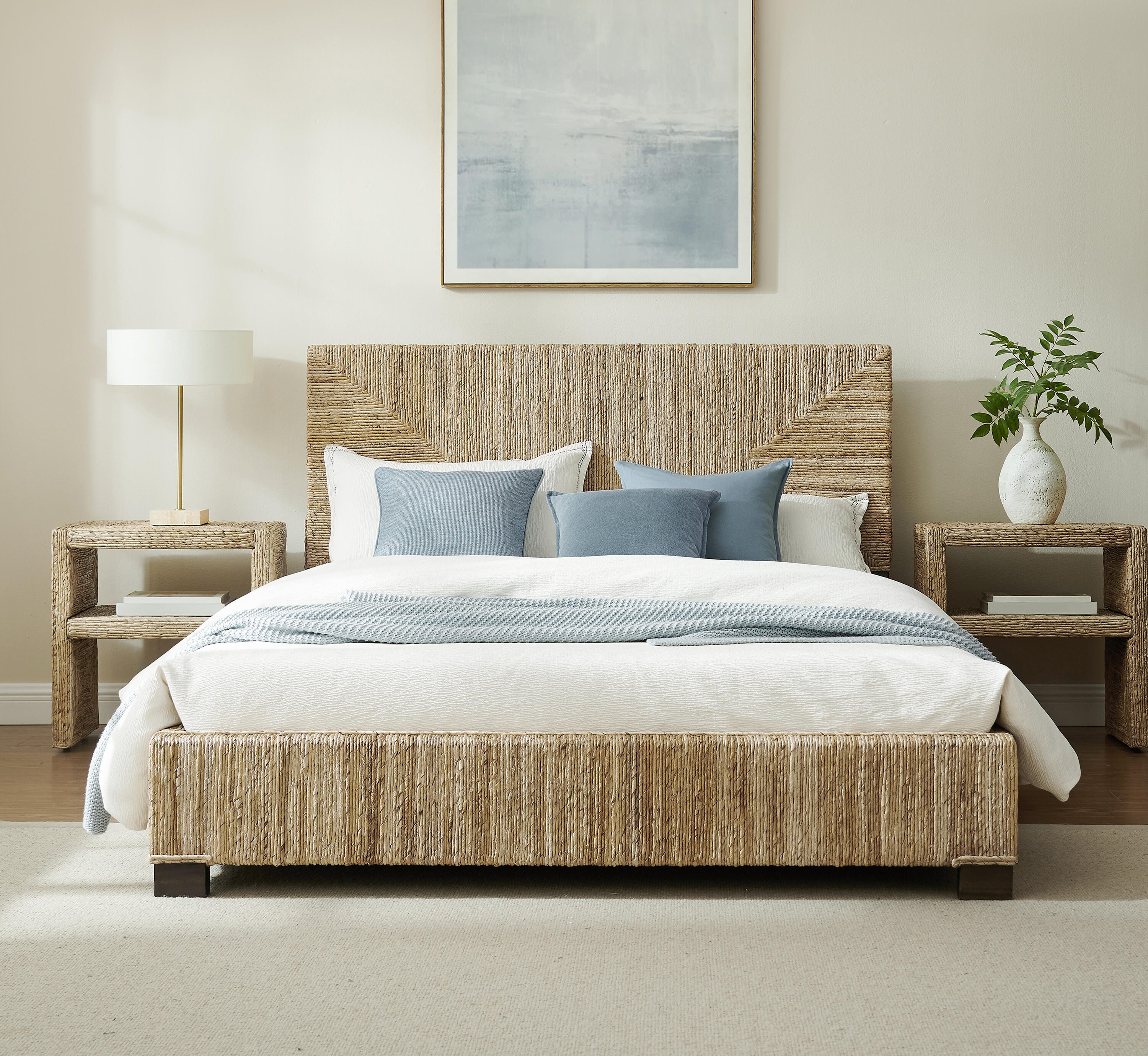 Crosley Furniture Marella Queen Bed, Banana Leaf, large
