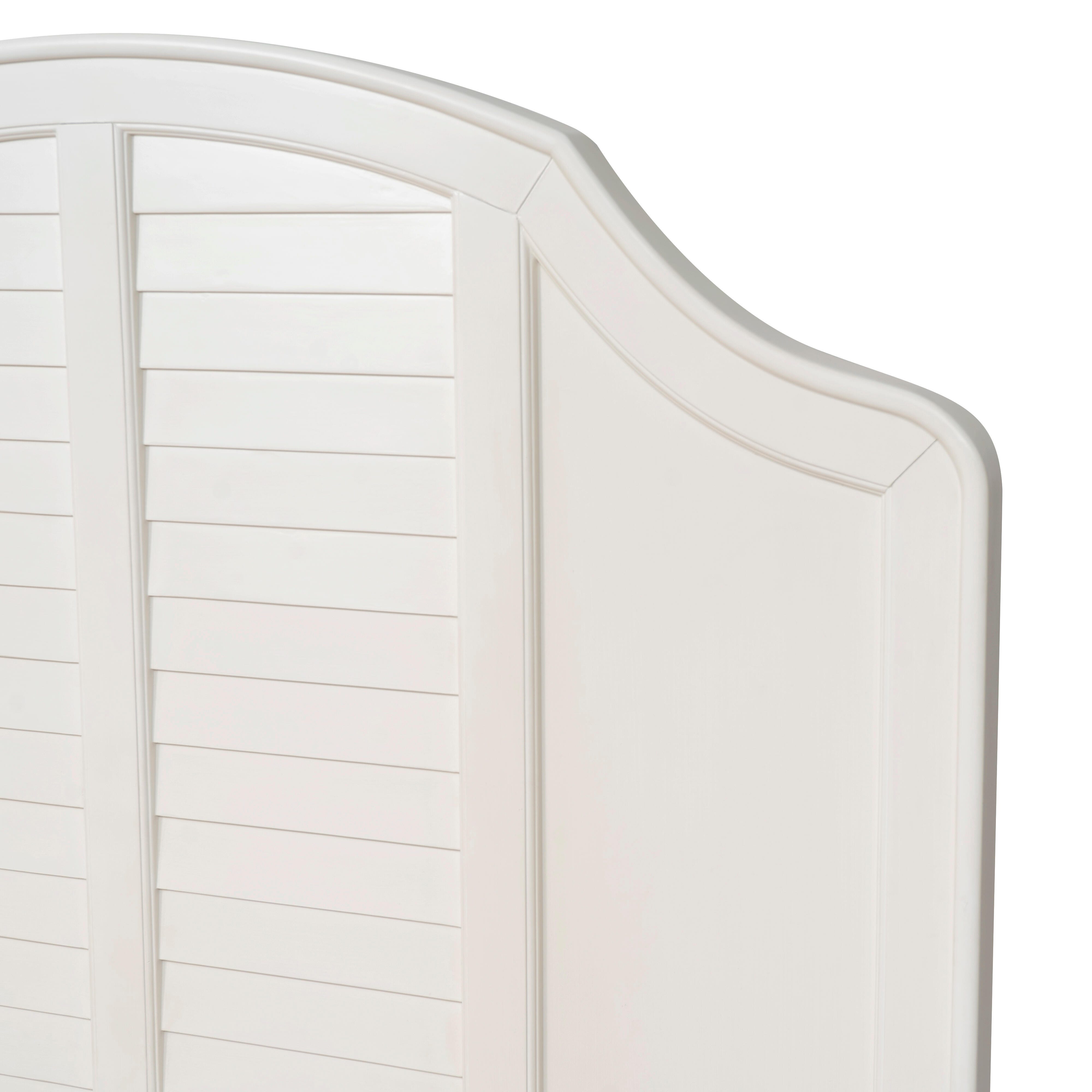 Linon Nori Queen Panel Bed, White, large