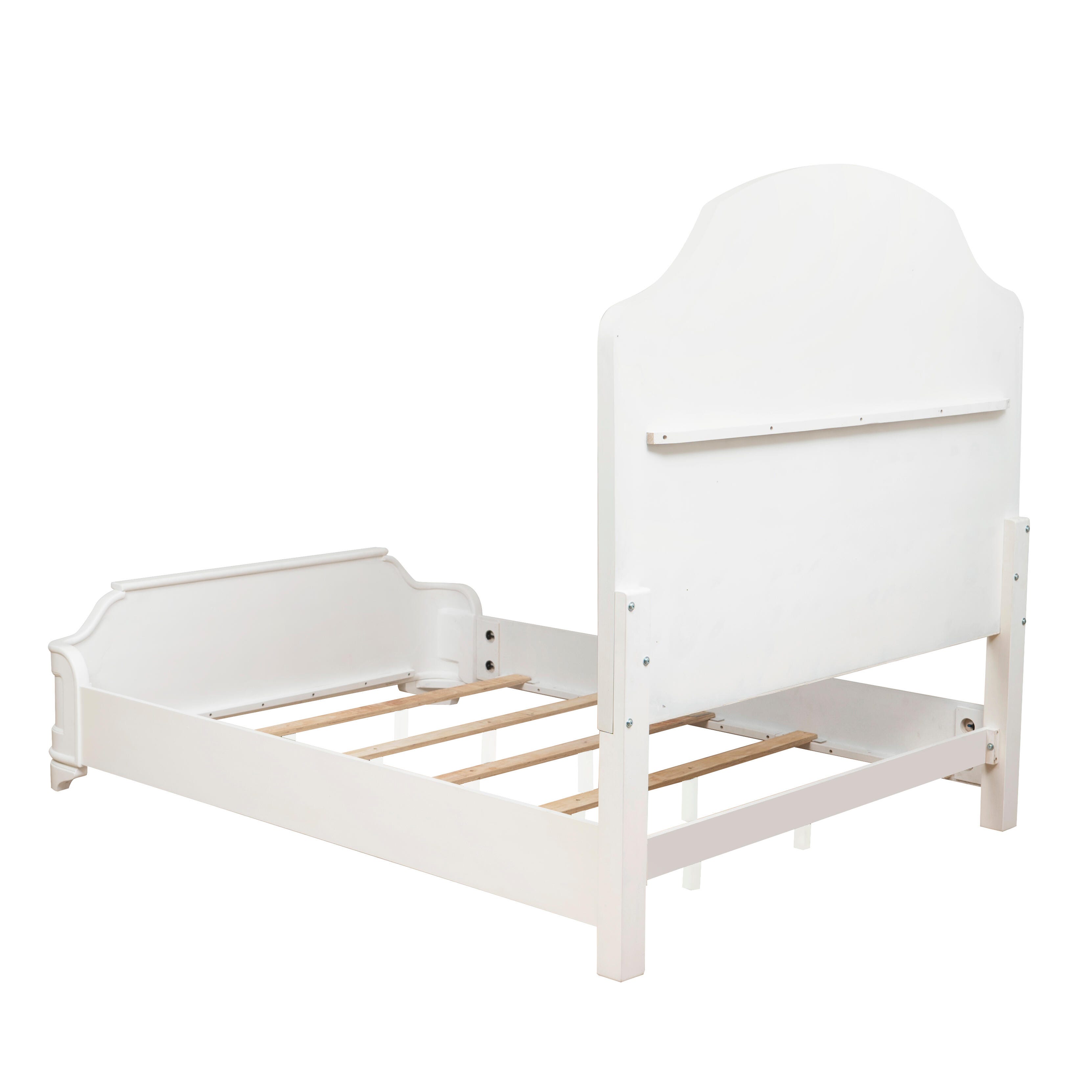 Linon Nori Queen Panel Bed, White, large