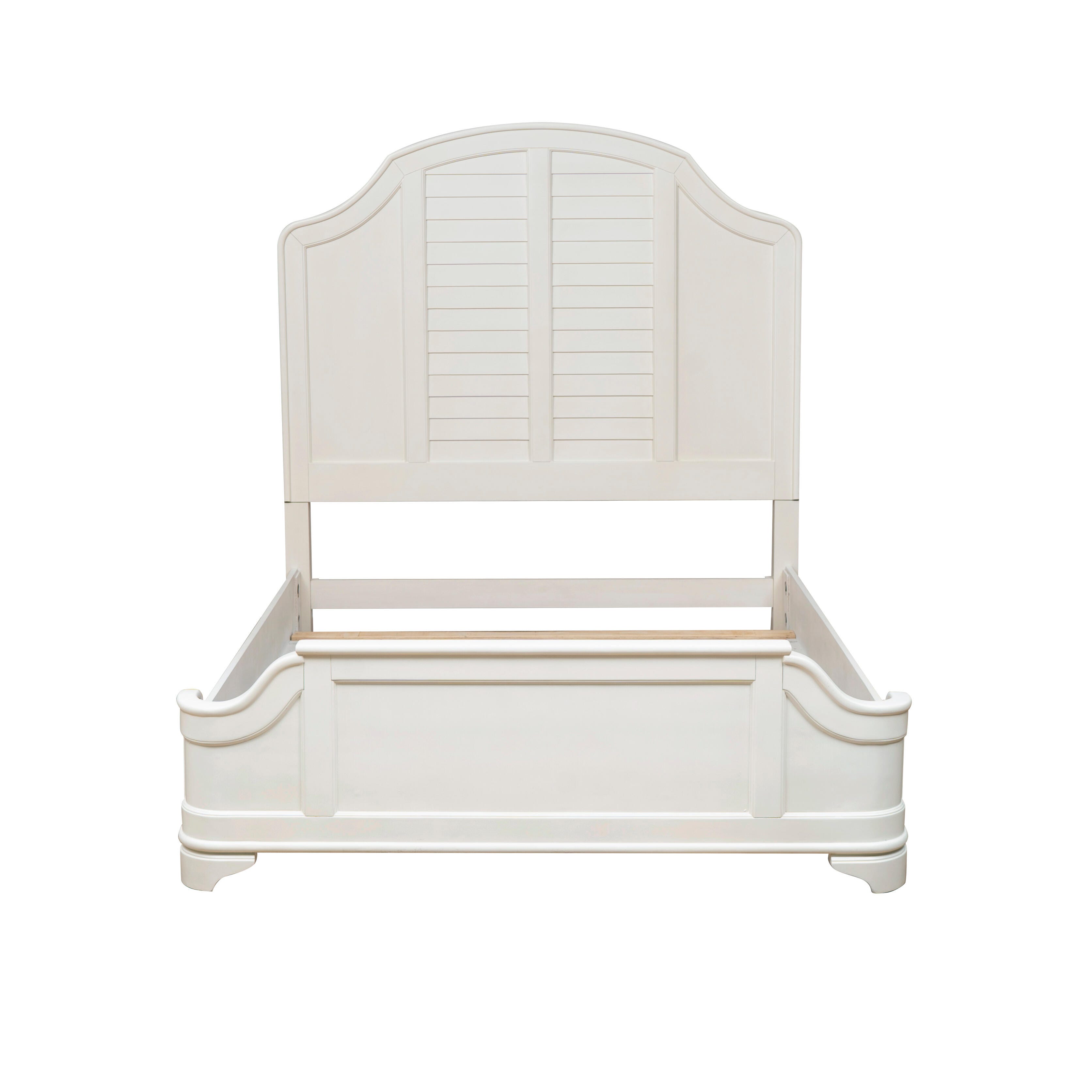 Linon Nori Queen Panel Bed, White, large