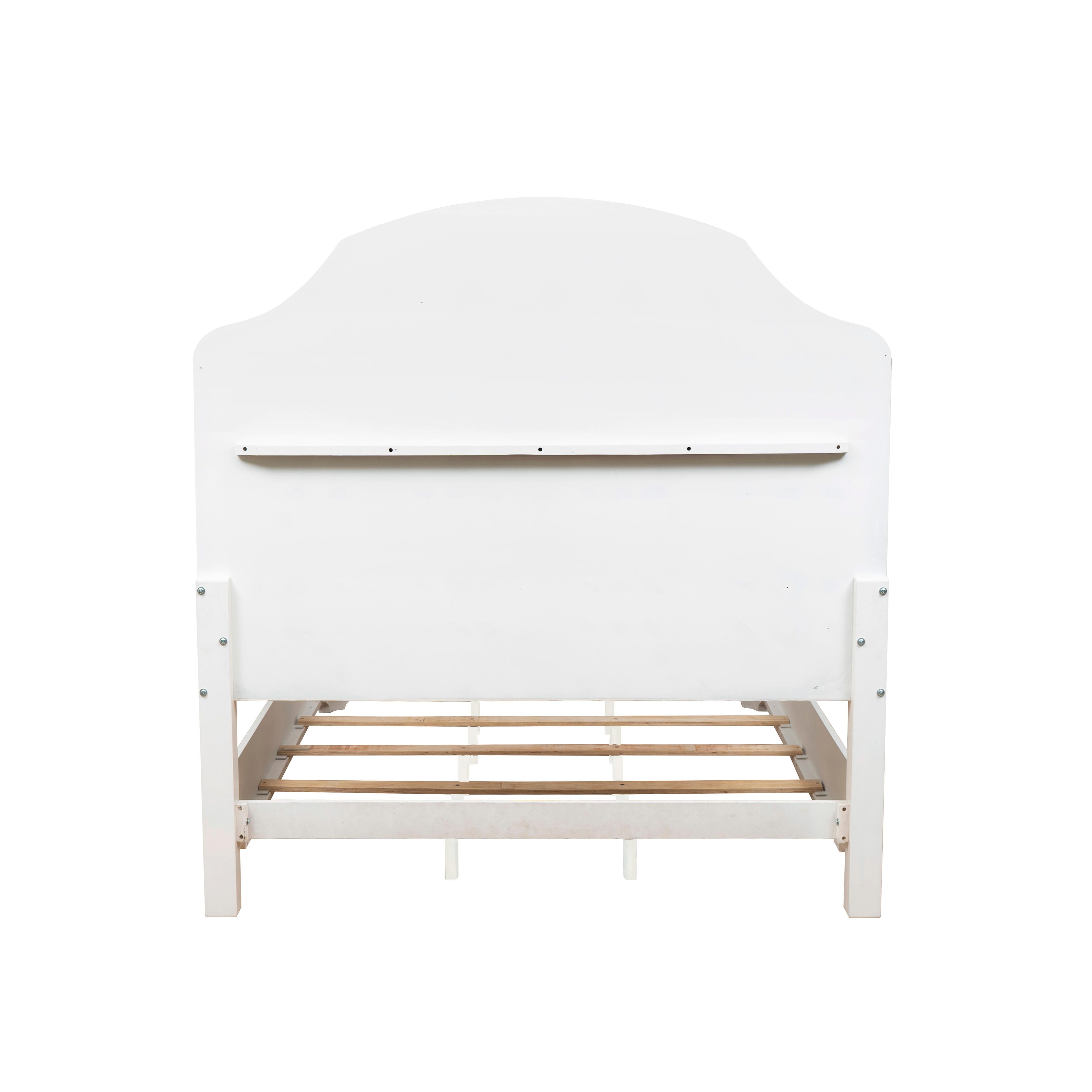 Linon Nori Queen Panel Bed, White, large