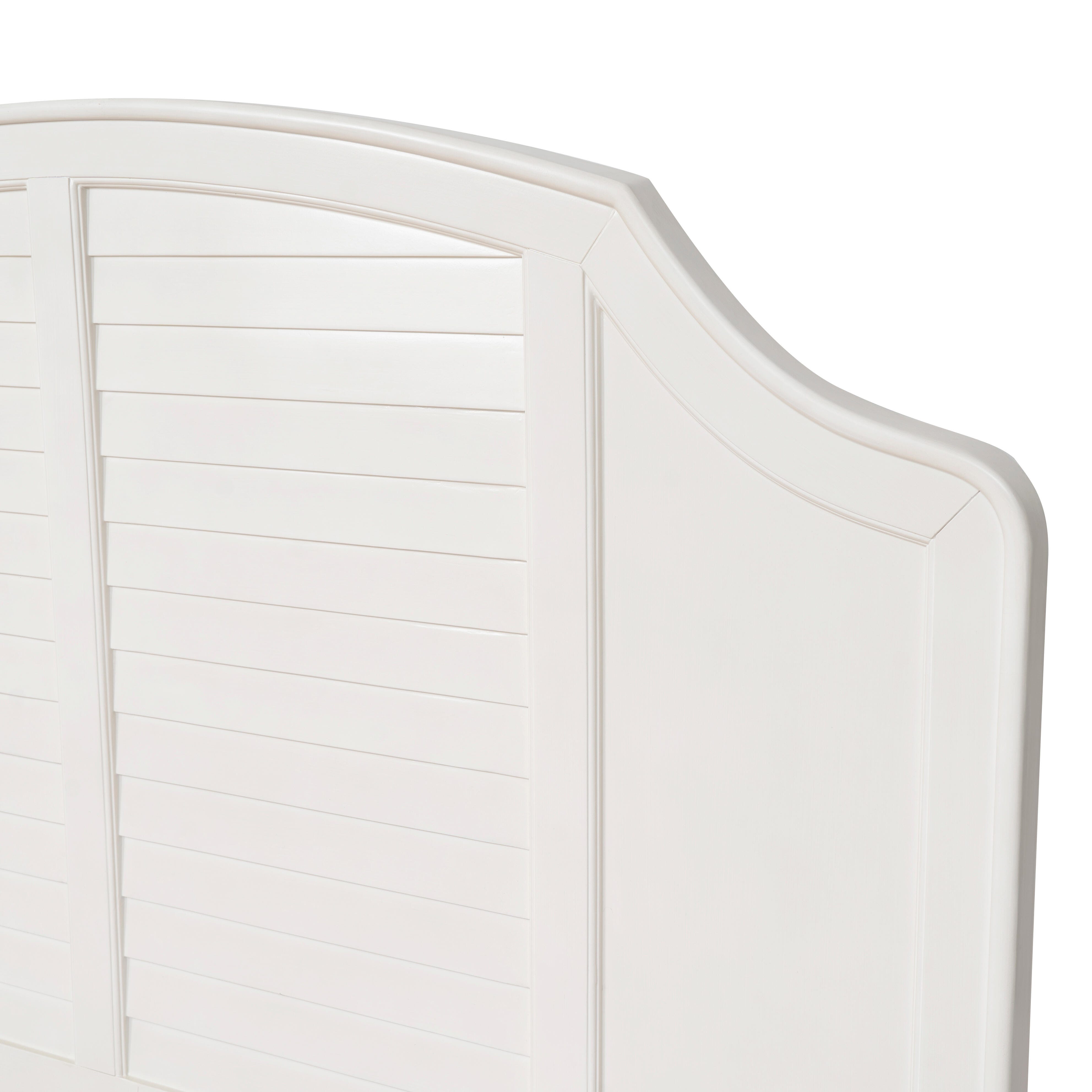 Linon Nori King Panel Bed, White, large