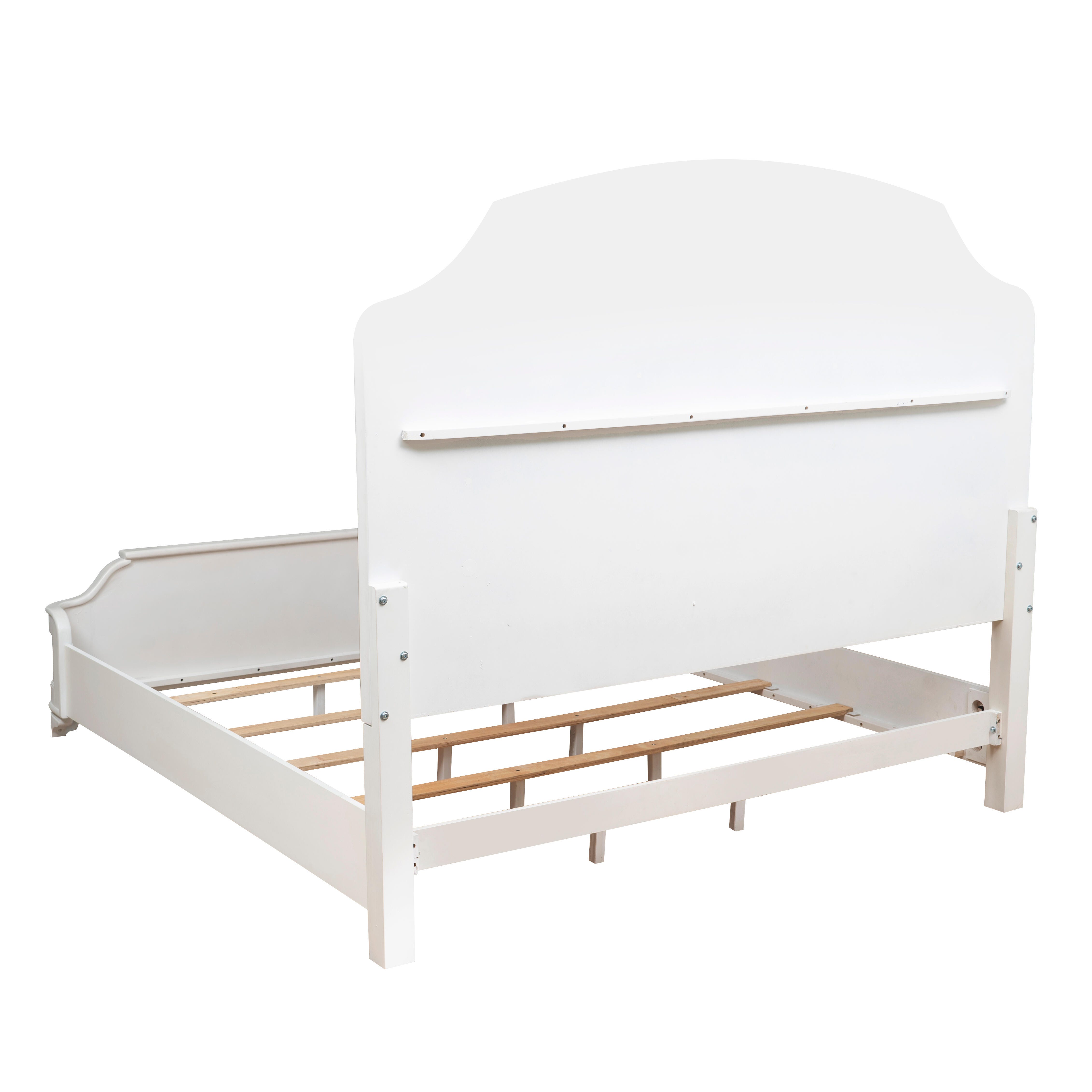 Linon Nori King Panel Bed, White, large