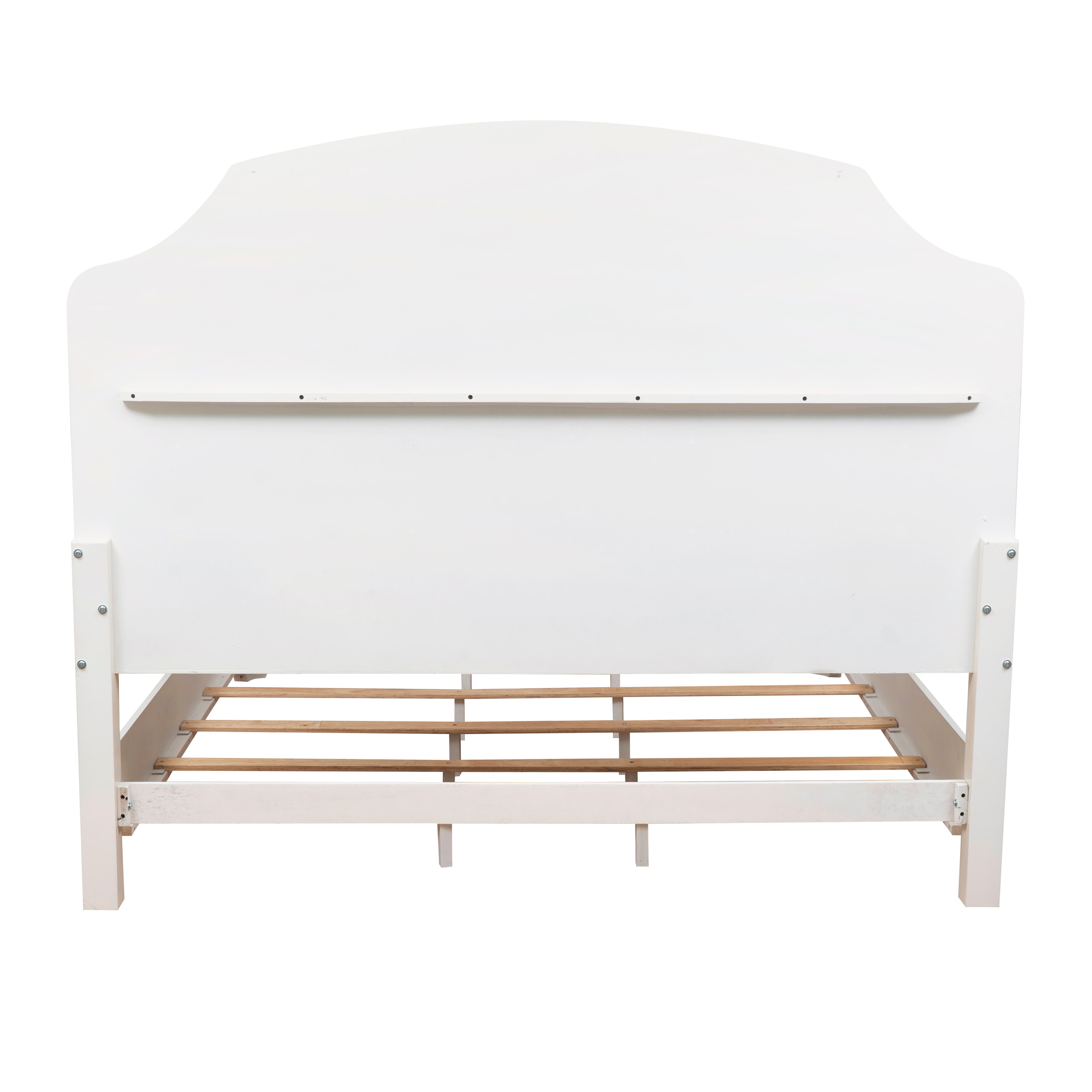 Linon Nori King Panel Bed, White, large