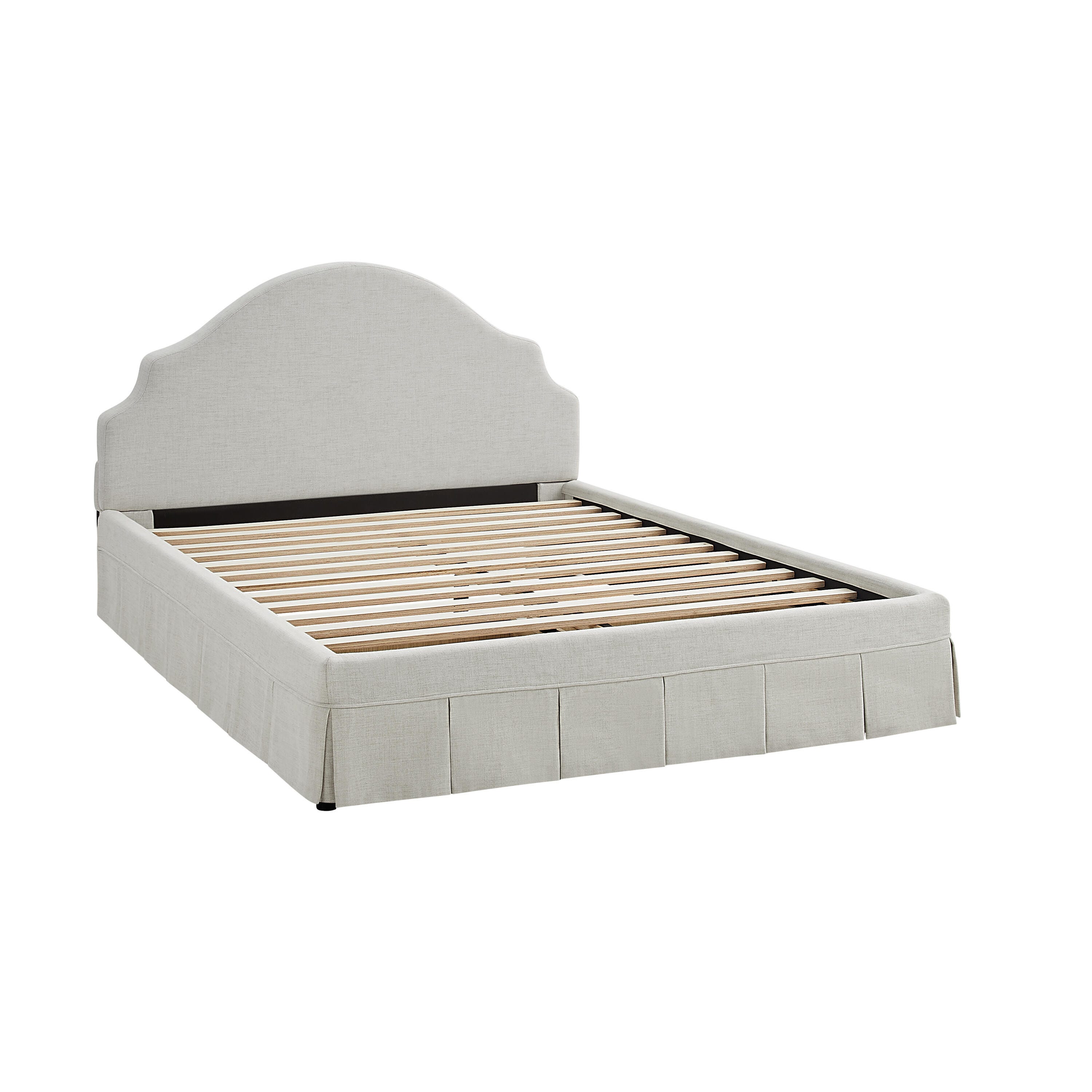 Studio Living Caroline Queen Upholstered Bed, Beige, large