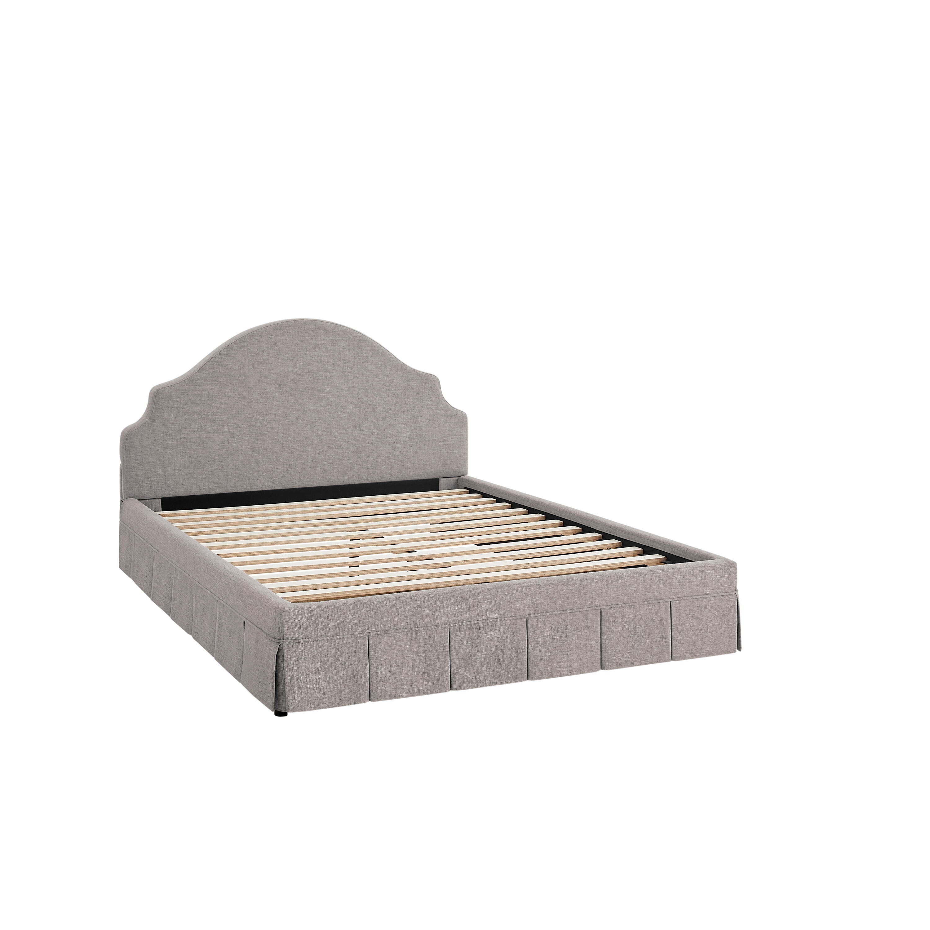 Studio Living Caroline Queen Upholstered Bed, Gray, large