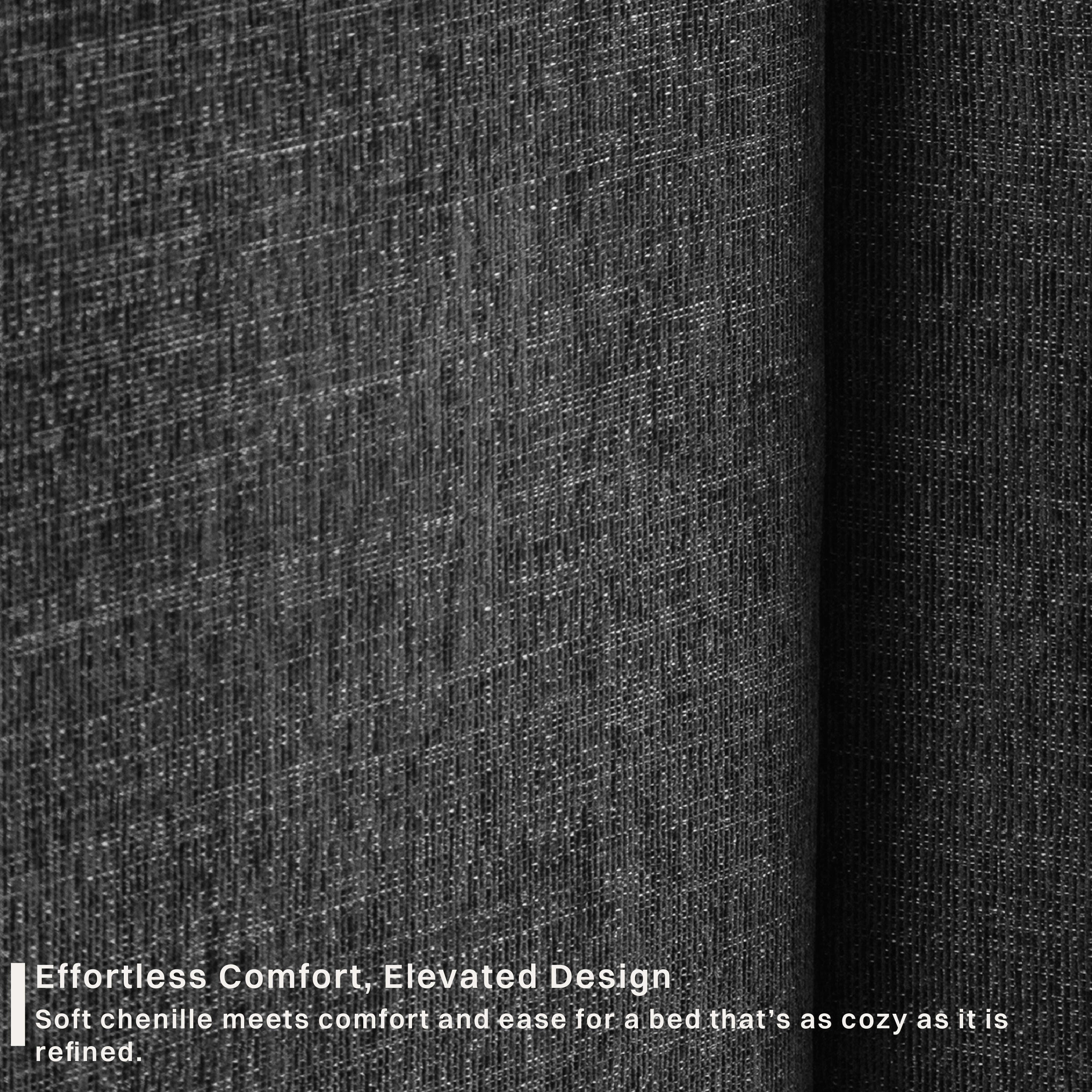 Studio Living Sawyer Queen Upholstered Bed, Black, large