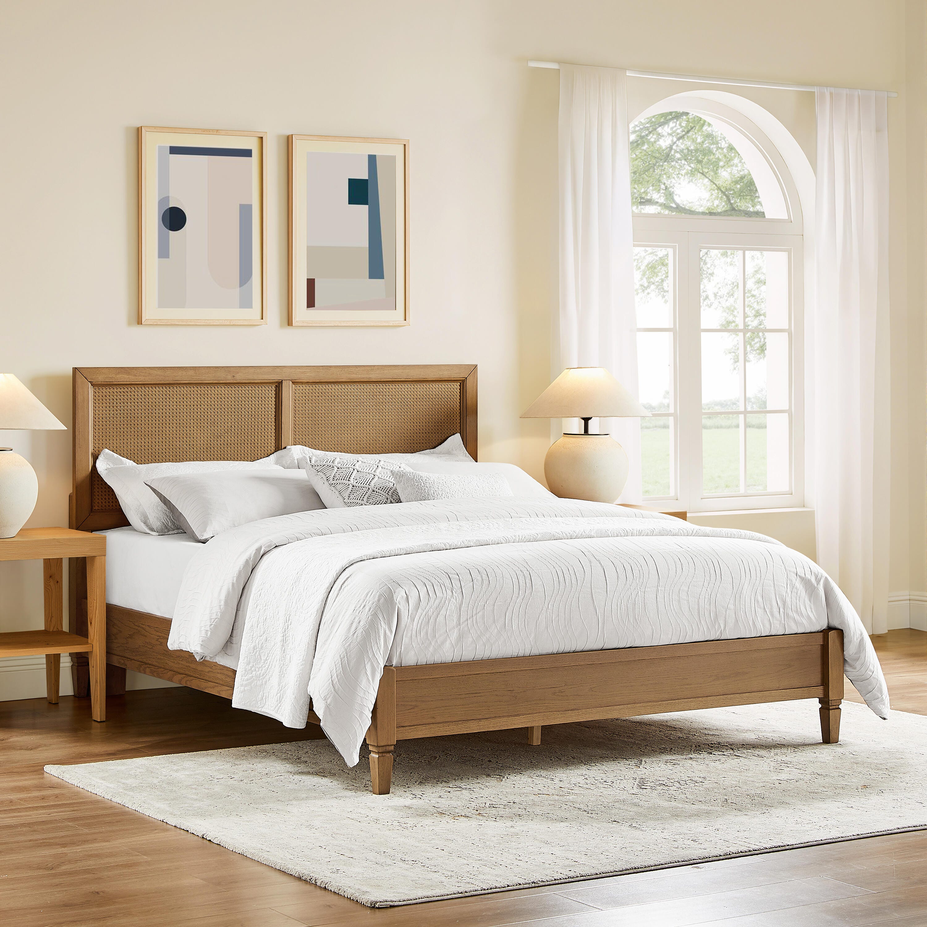 Crosley Furniture Katia King Bed, Driftwood, rollover