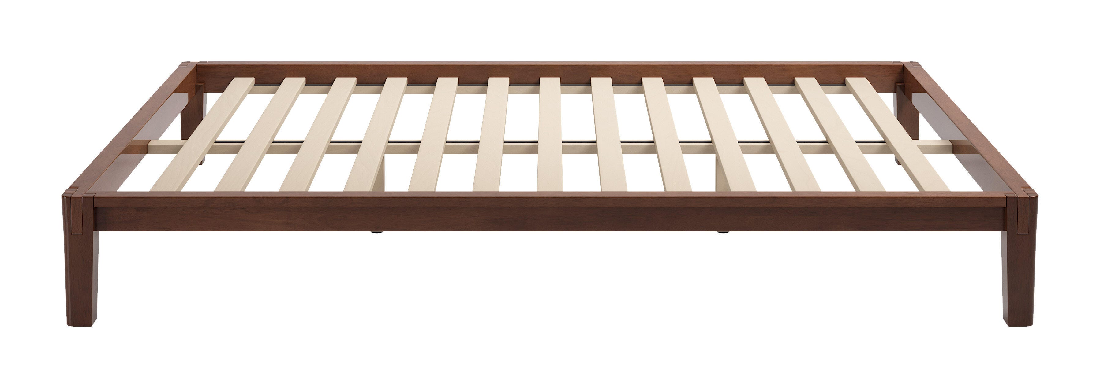 Erika Home ZUO Lumm Solid Queen Platform Bed, Walnut, large