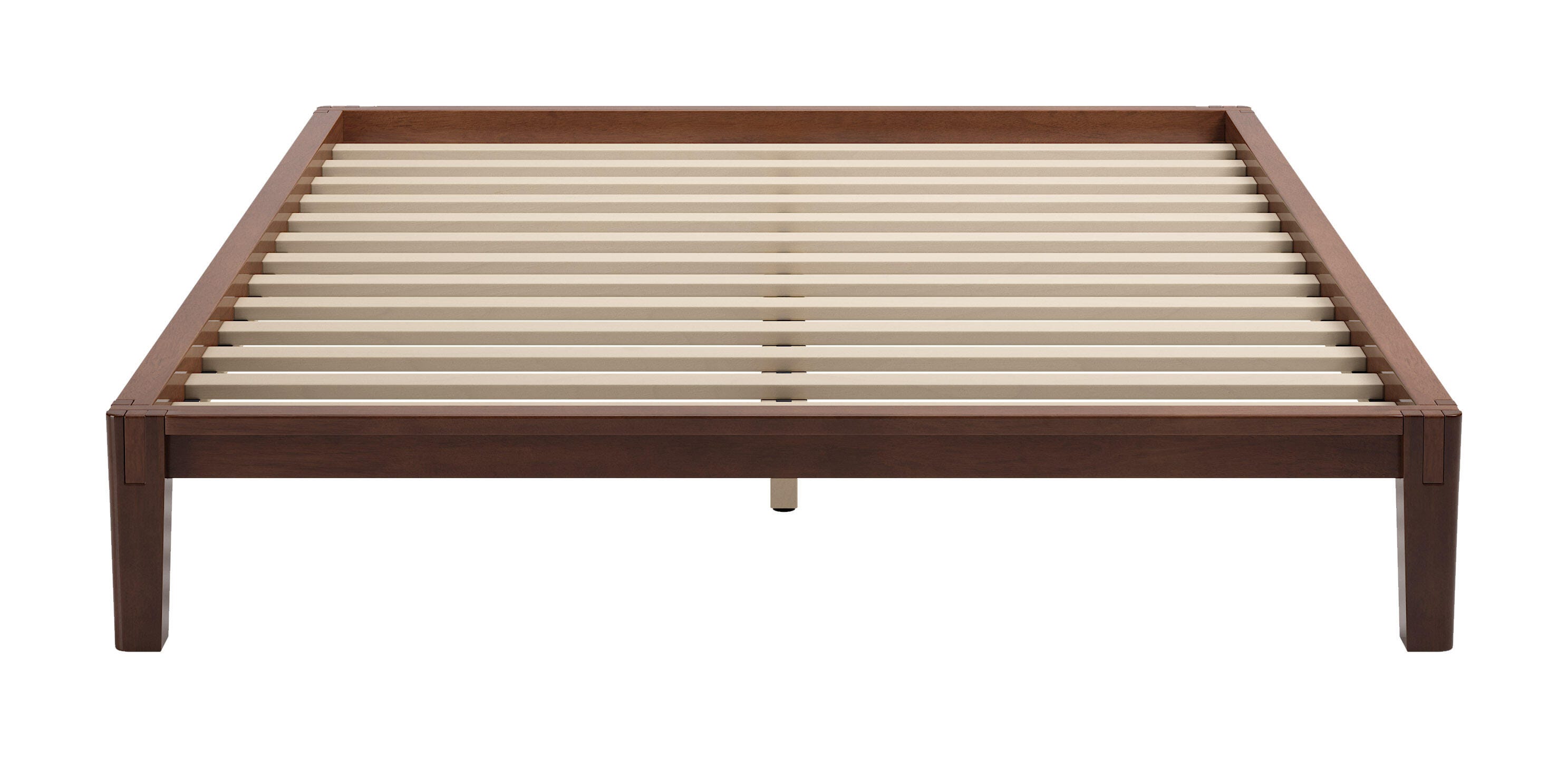 Erika Home ZUO Lumm Solid Queen Platform Bed, Walnut, large