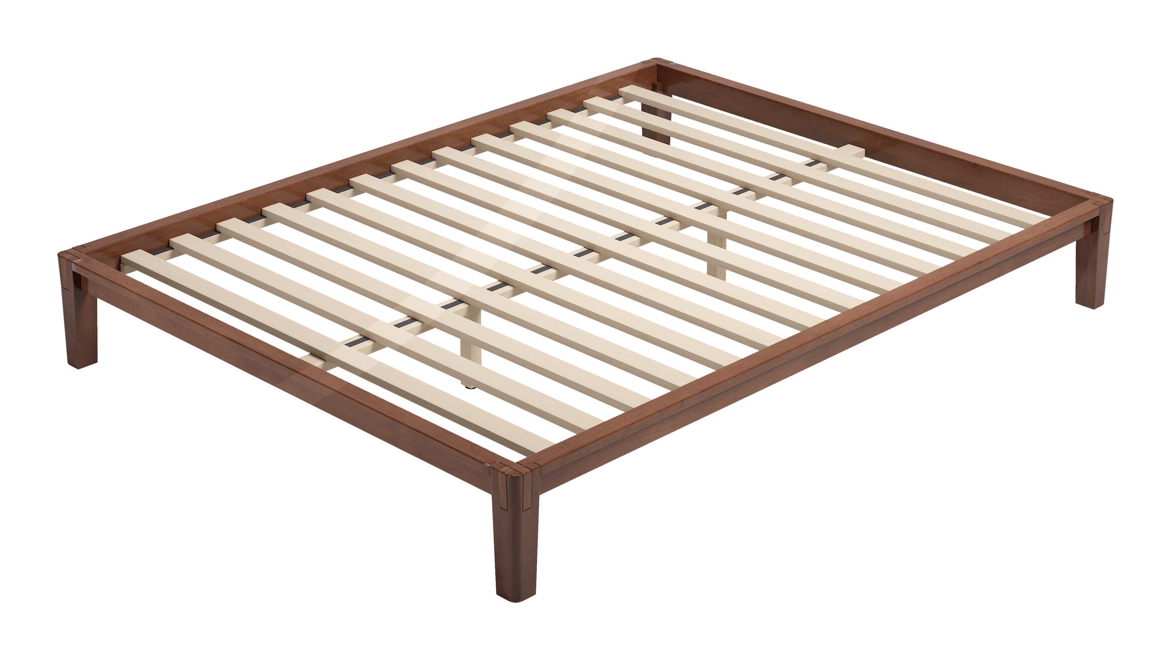 Erika Home ZUO Lumm Solid Queen Platform Bed, Walnut, large