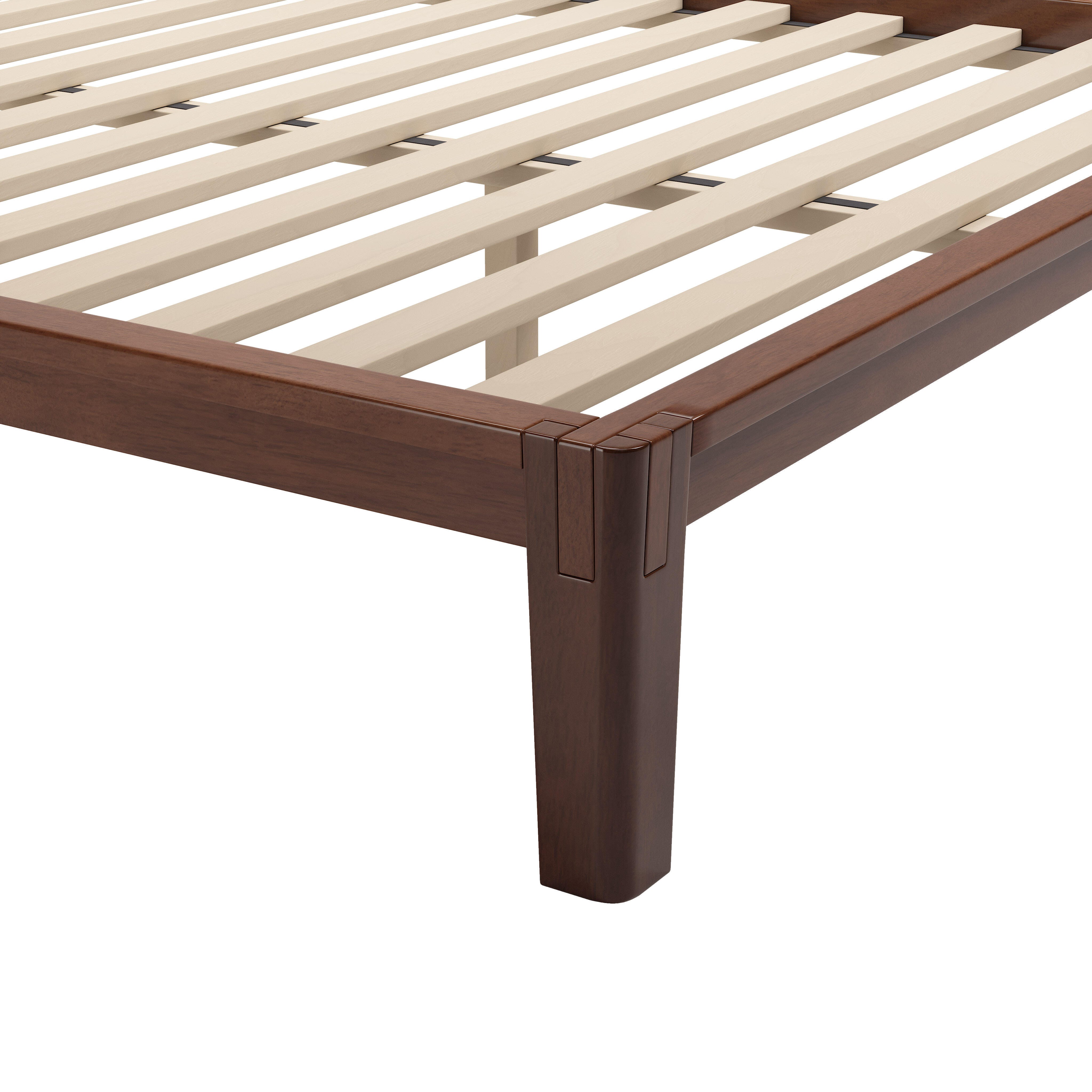 Erika Home ZUO Lumm Solid Queen Platform Bed, Walnut, large