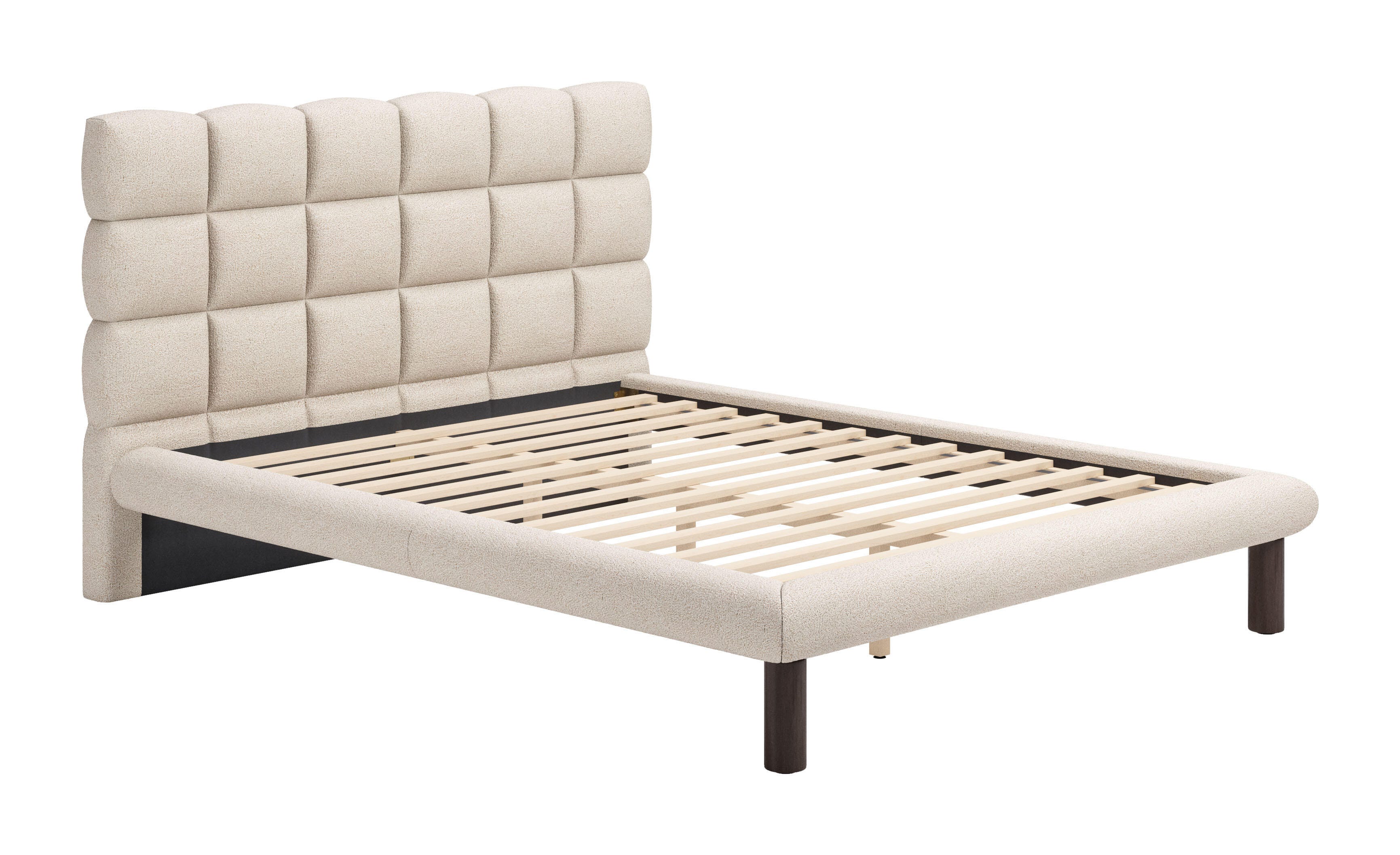 Erika Home ZUO Placid Queen Panel Platform Bed, Beige, large